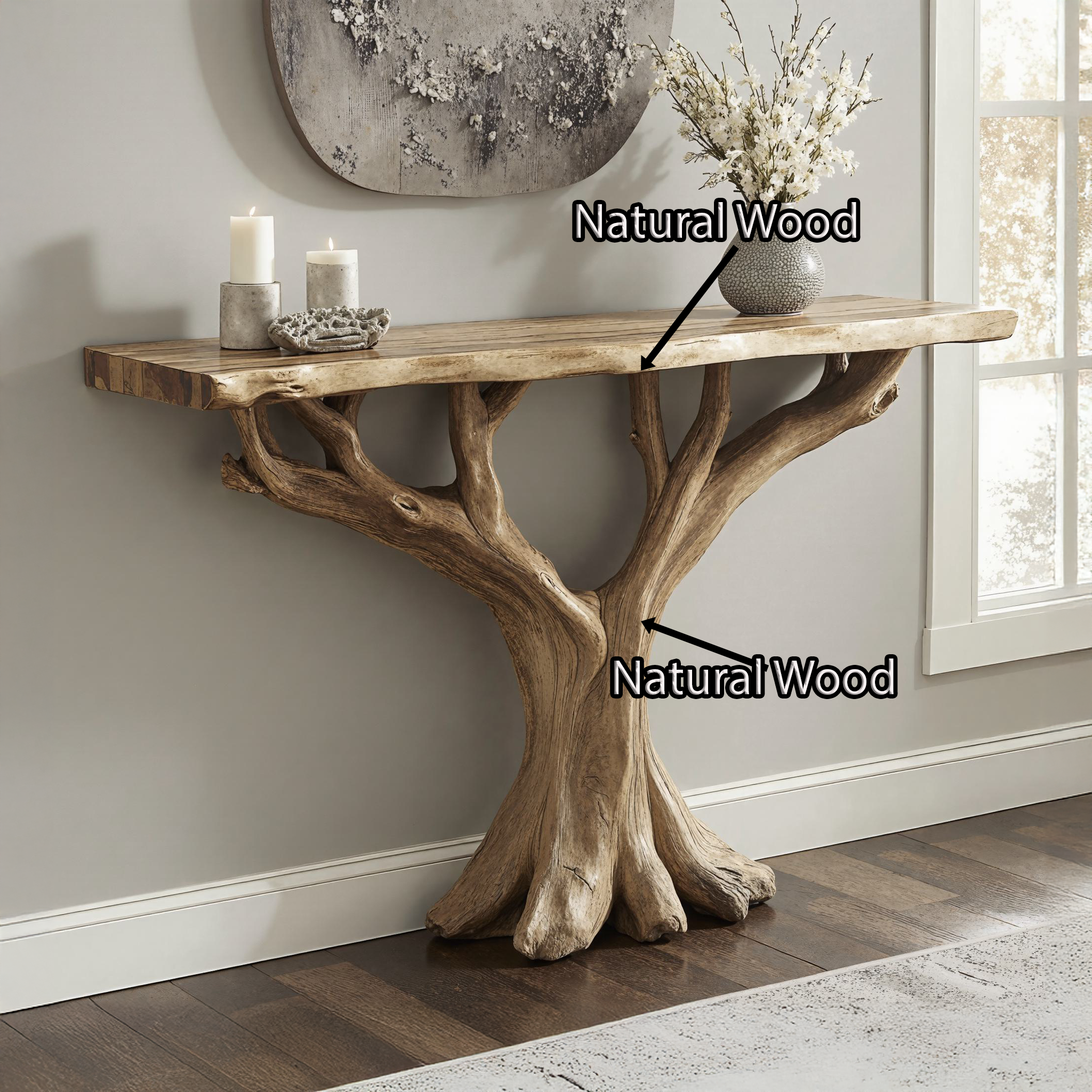 Handcrafted Rustic Console Table For Entryway SILDTCS150