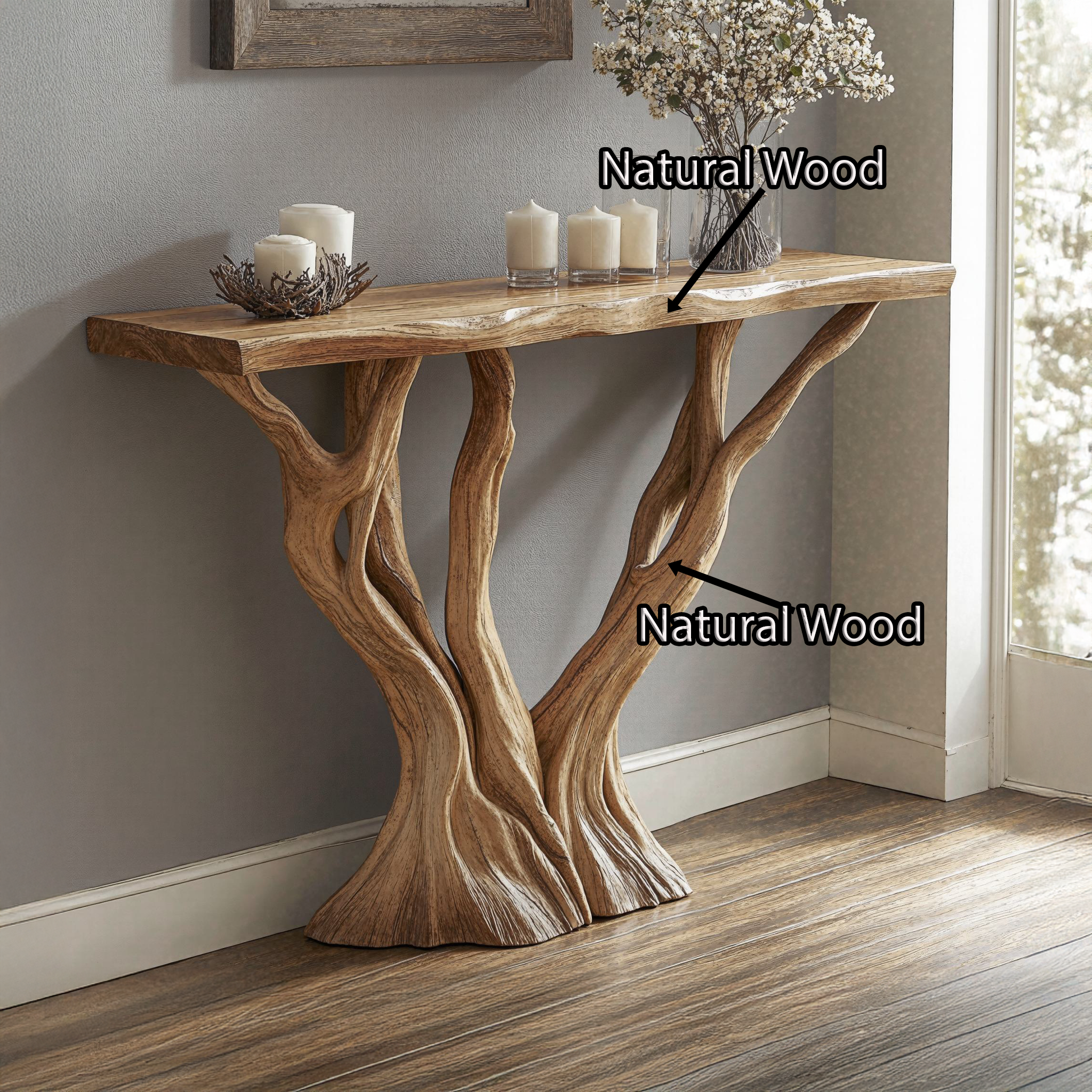 Natural Wood Console Table for Modern Entryways SILDTCS158