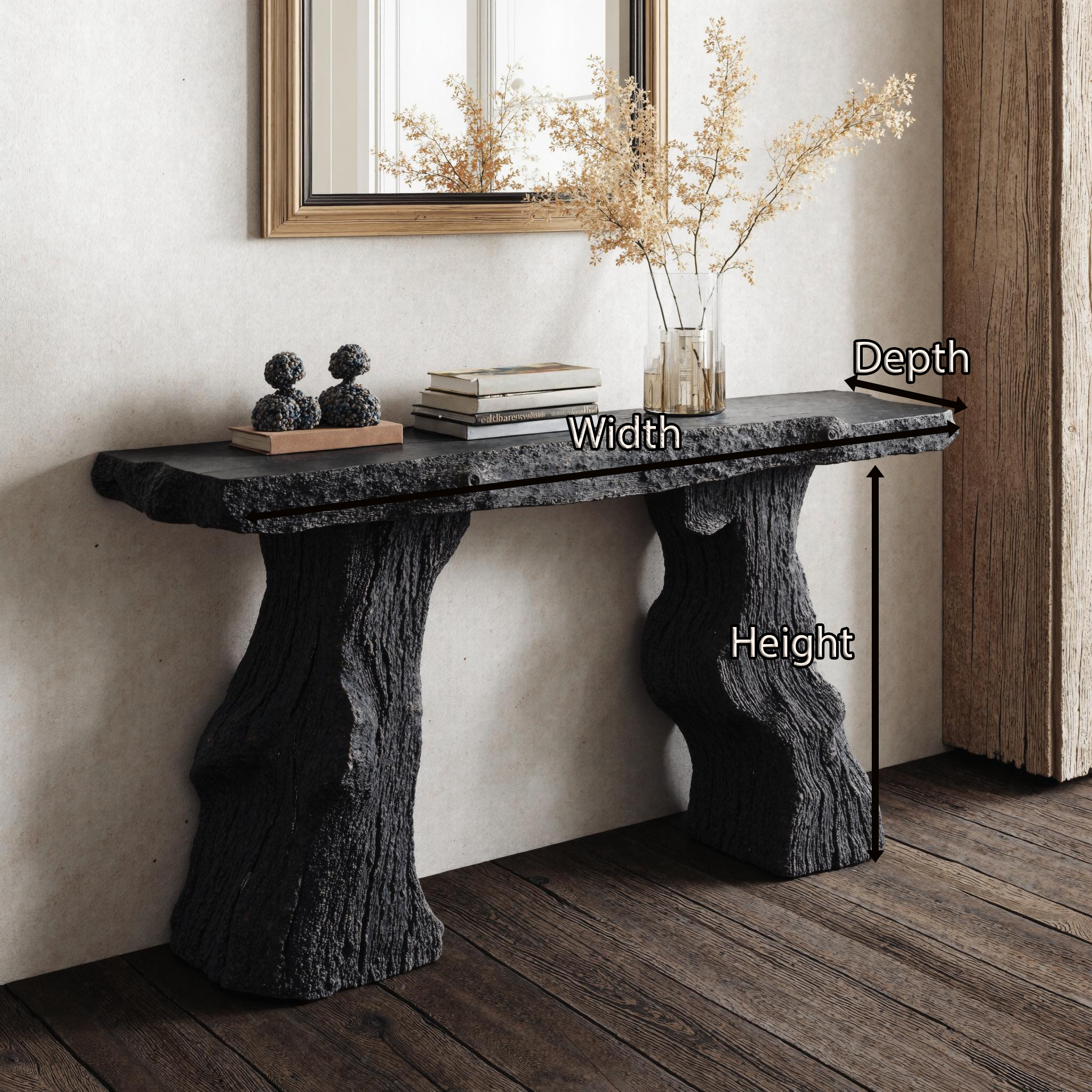 Modern Black Wood Console Table For Contemporary Decor SILDTCS165