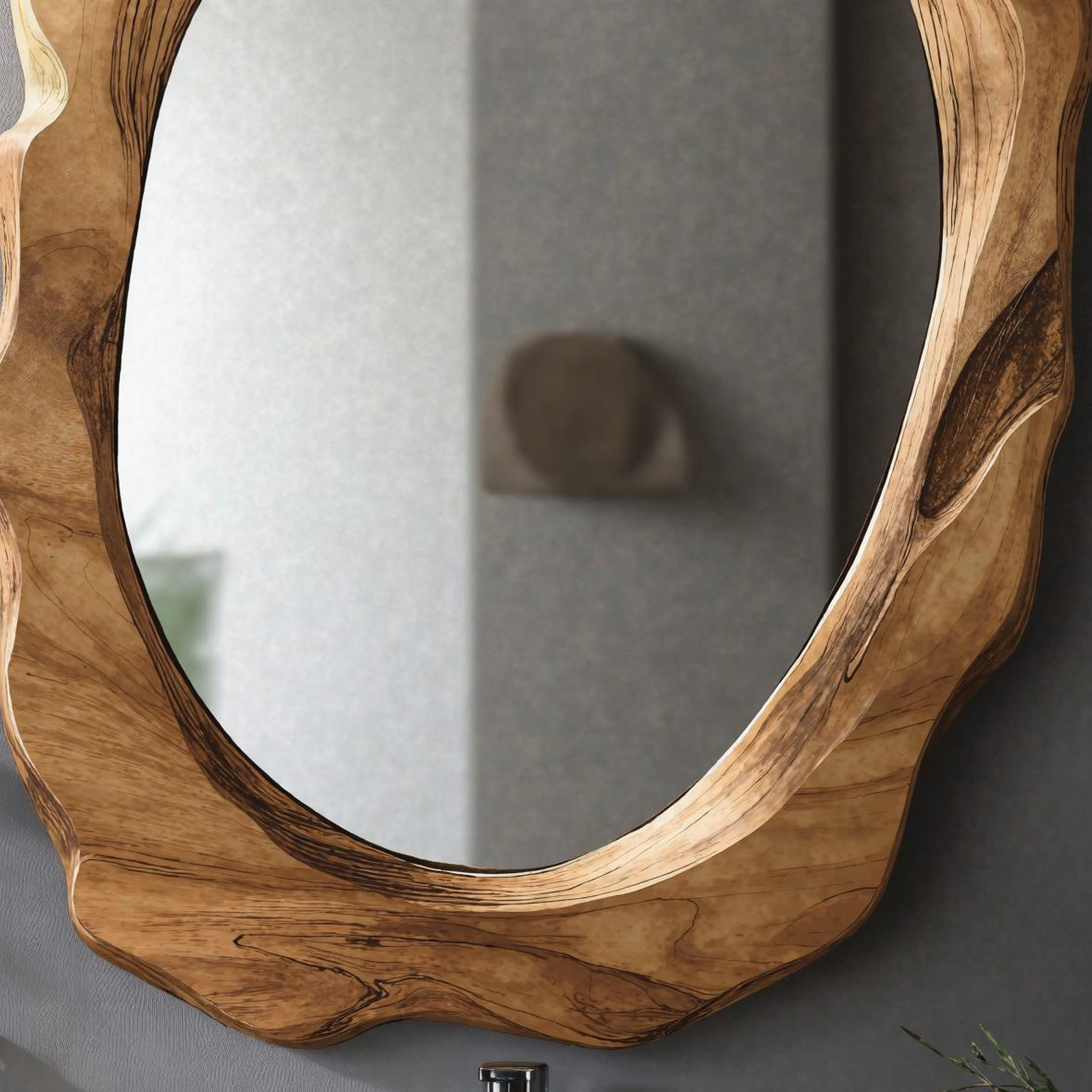 Rustic Wooden Framed Wall Mirror SILDTMI001