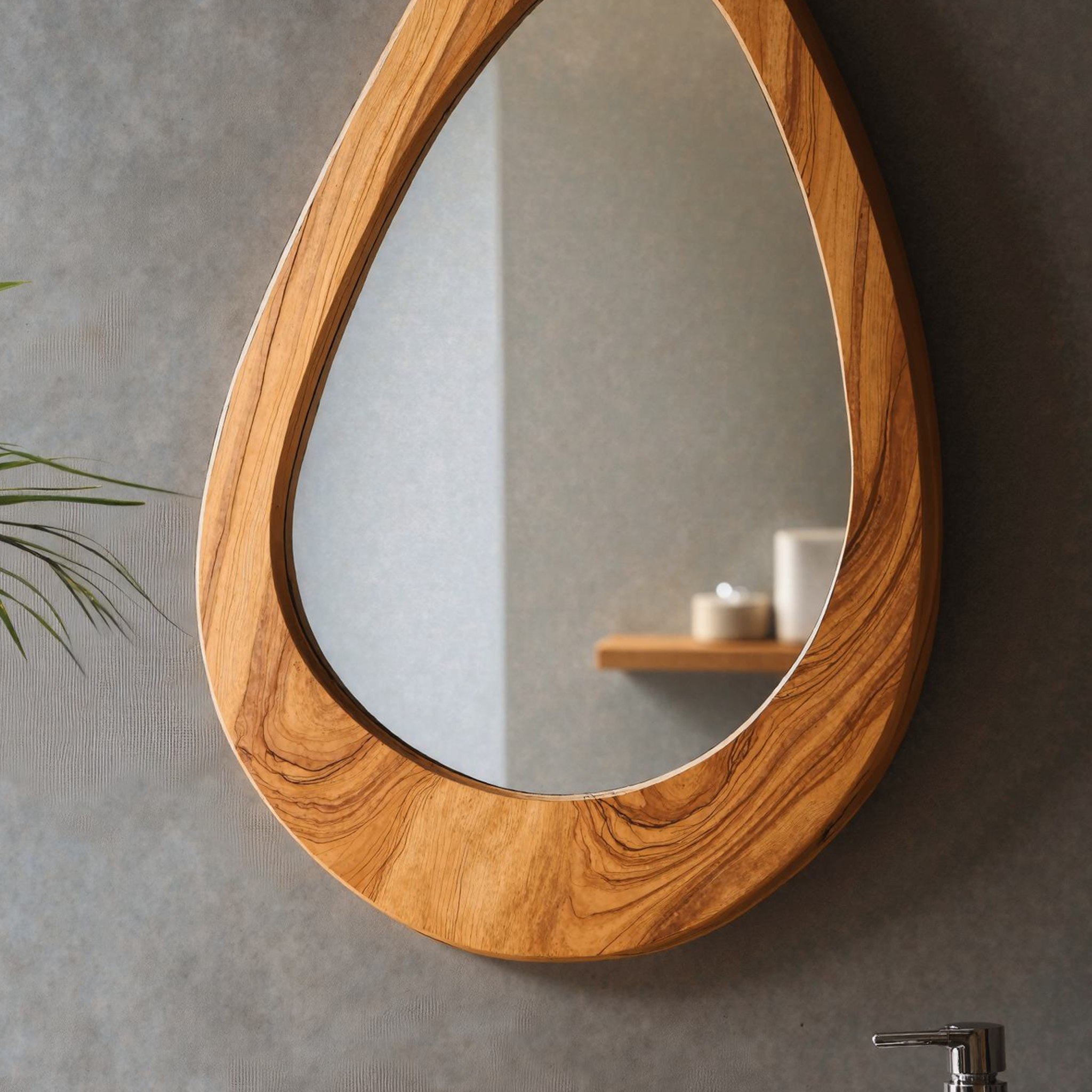 Asymmetrical Mirror Mid Century Modern Mirror SILDTMI013