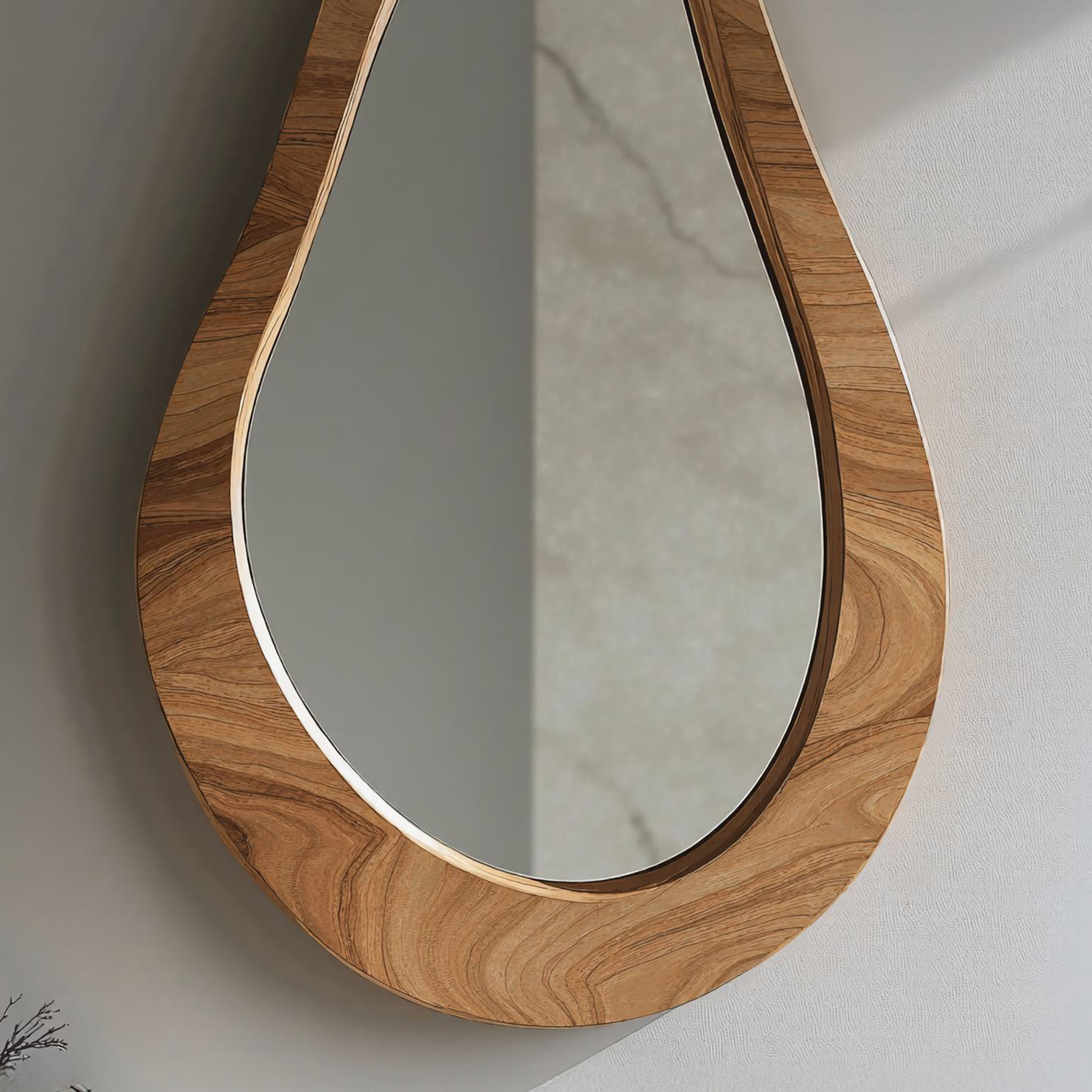 Irregular Mirror Wood Mirror Wall Decor SILDTMI015