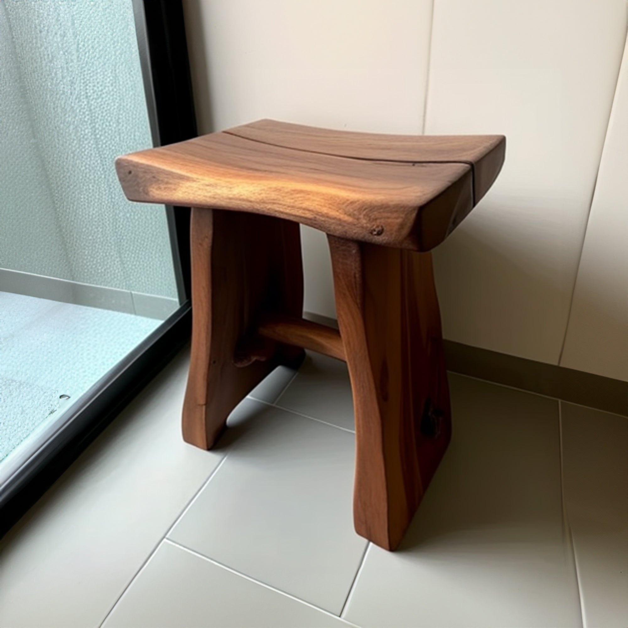 Shower Bench Solid Wood Waterproof Shower Seat SILDTSB012