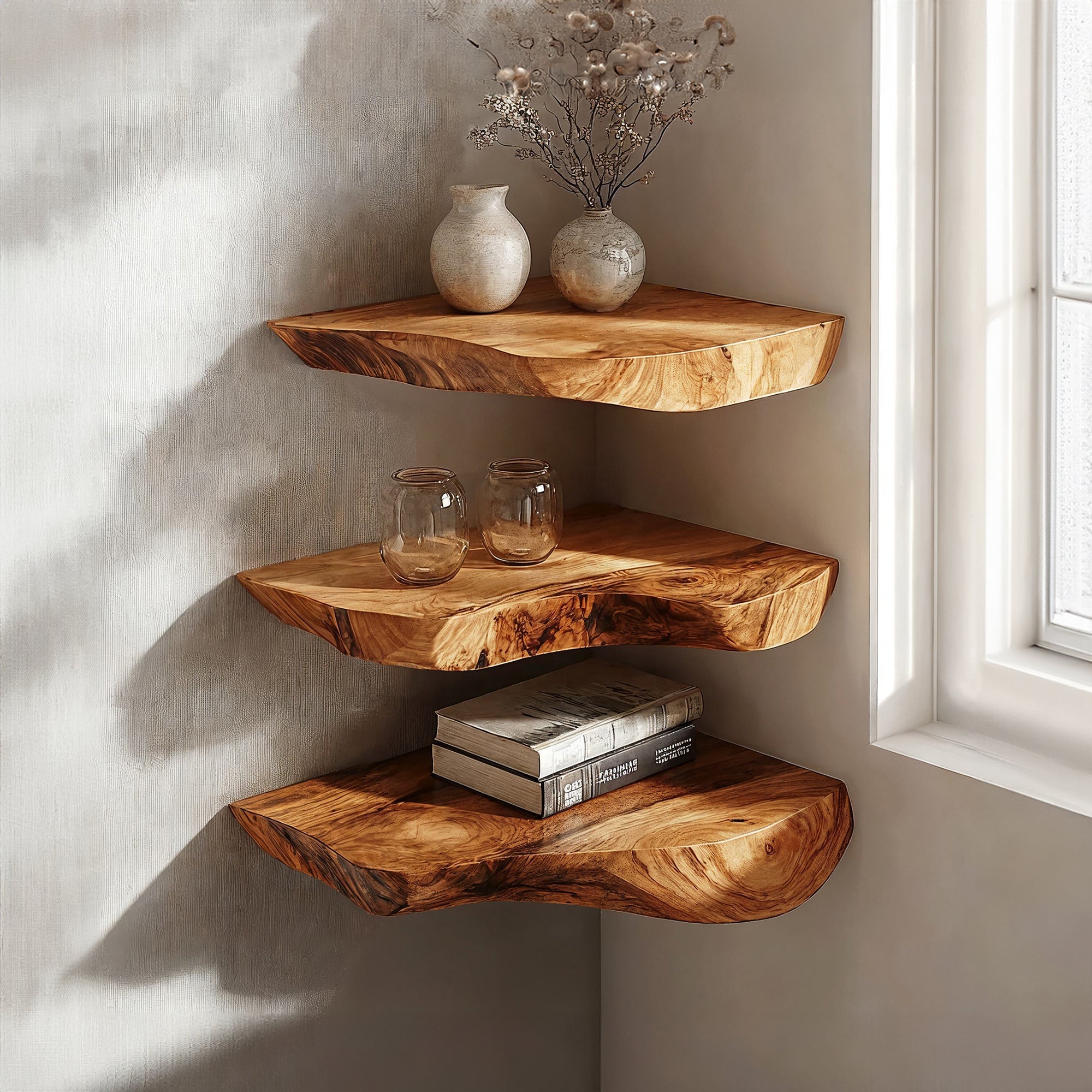 Floating Edge Corner Shelves SILDTFL032