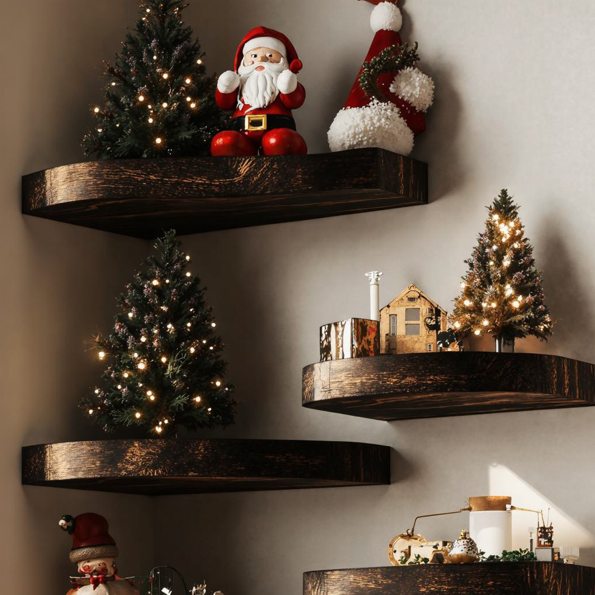 Live Edge Xmas Corner Shelves Wall Shelves SILDTCN035