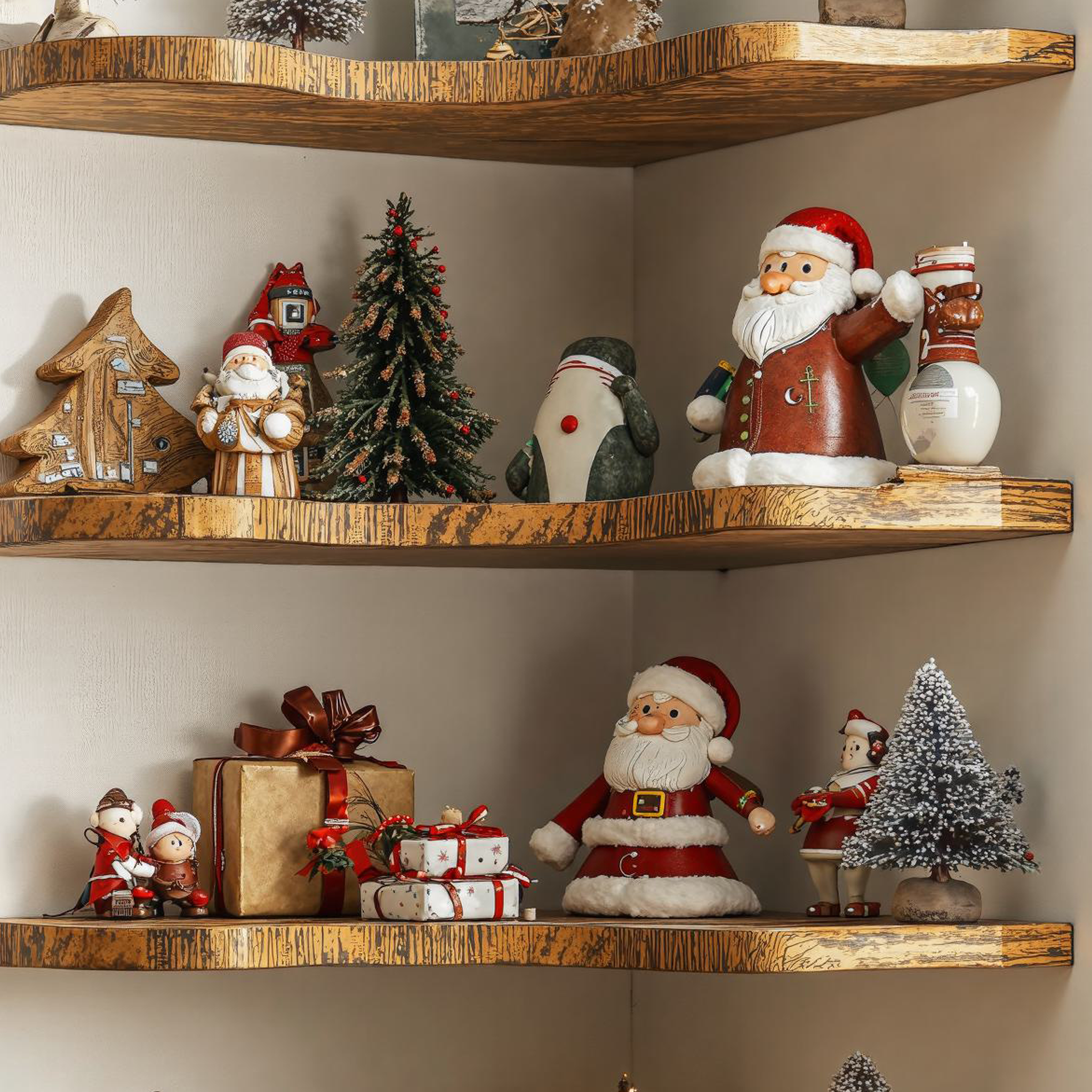 Floating Edge Corner Shelves Xmas Decor SILDTCN038