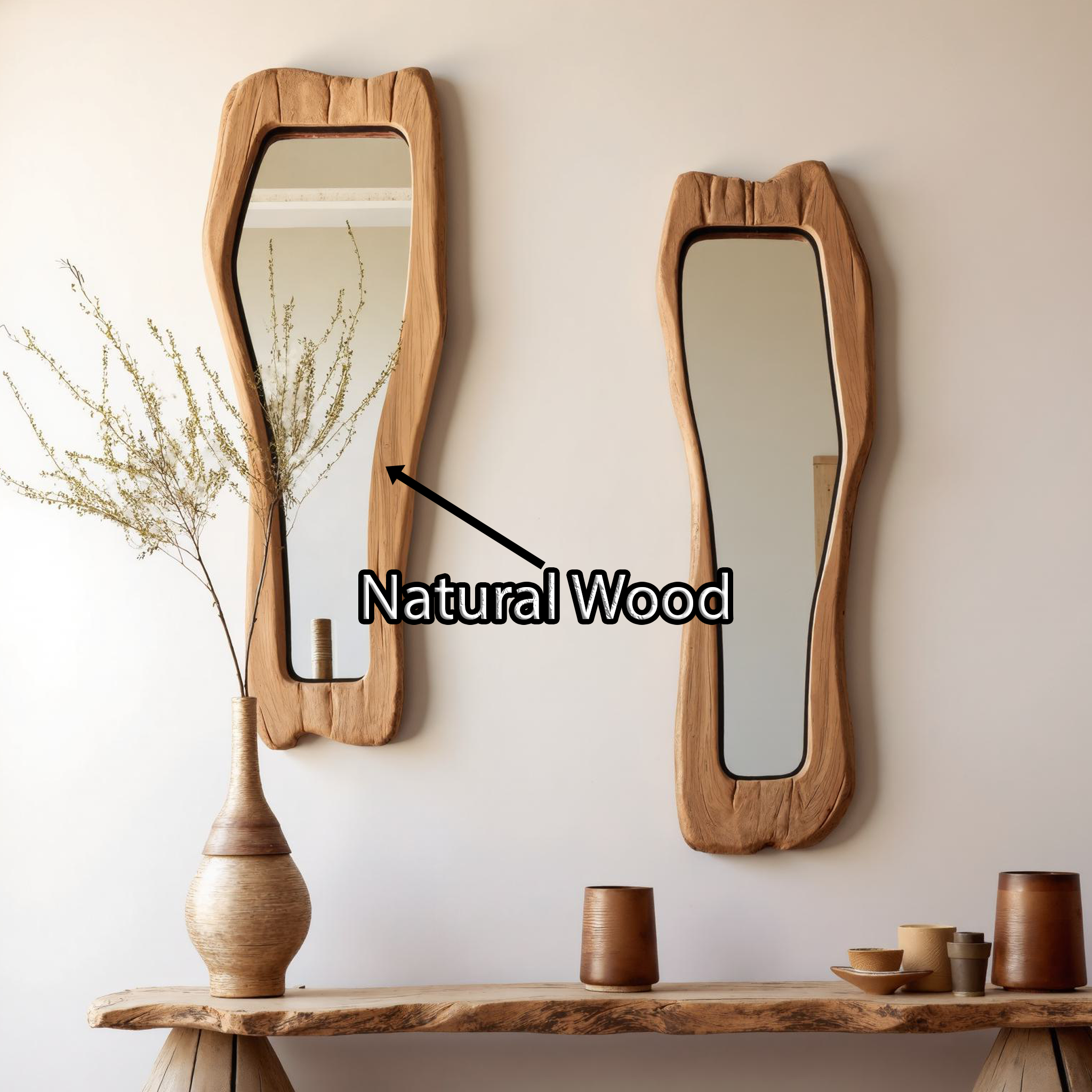 Rustic Mirror Wood Mirror for Bathroom SILDTMI021