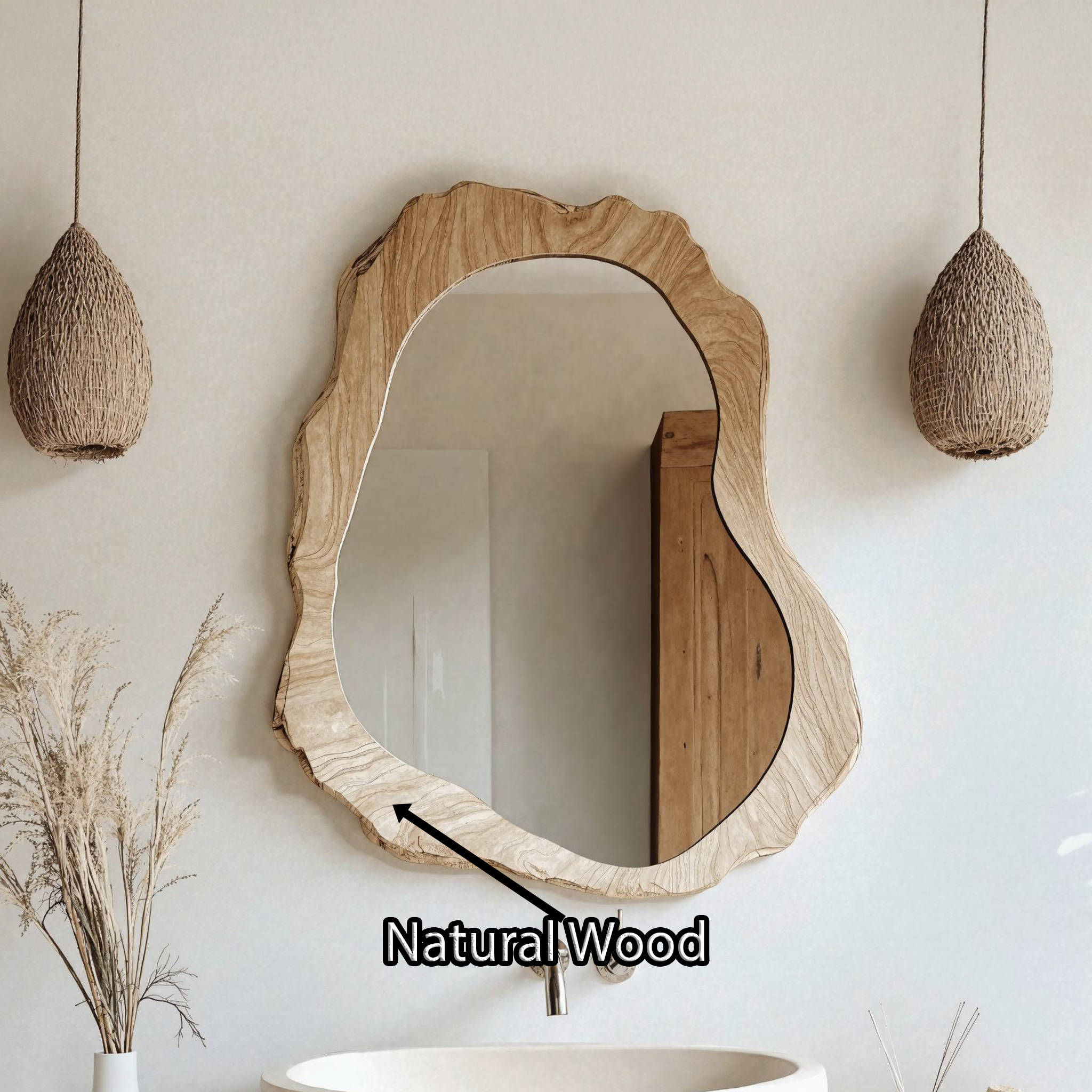 Handmade Asymmetrical Mirror For Wall Decor SILDTMI011