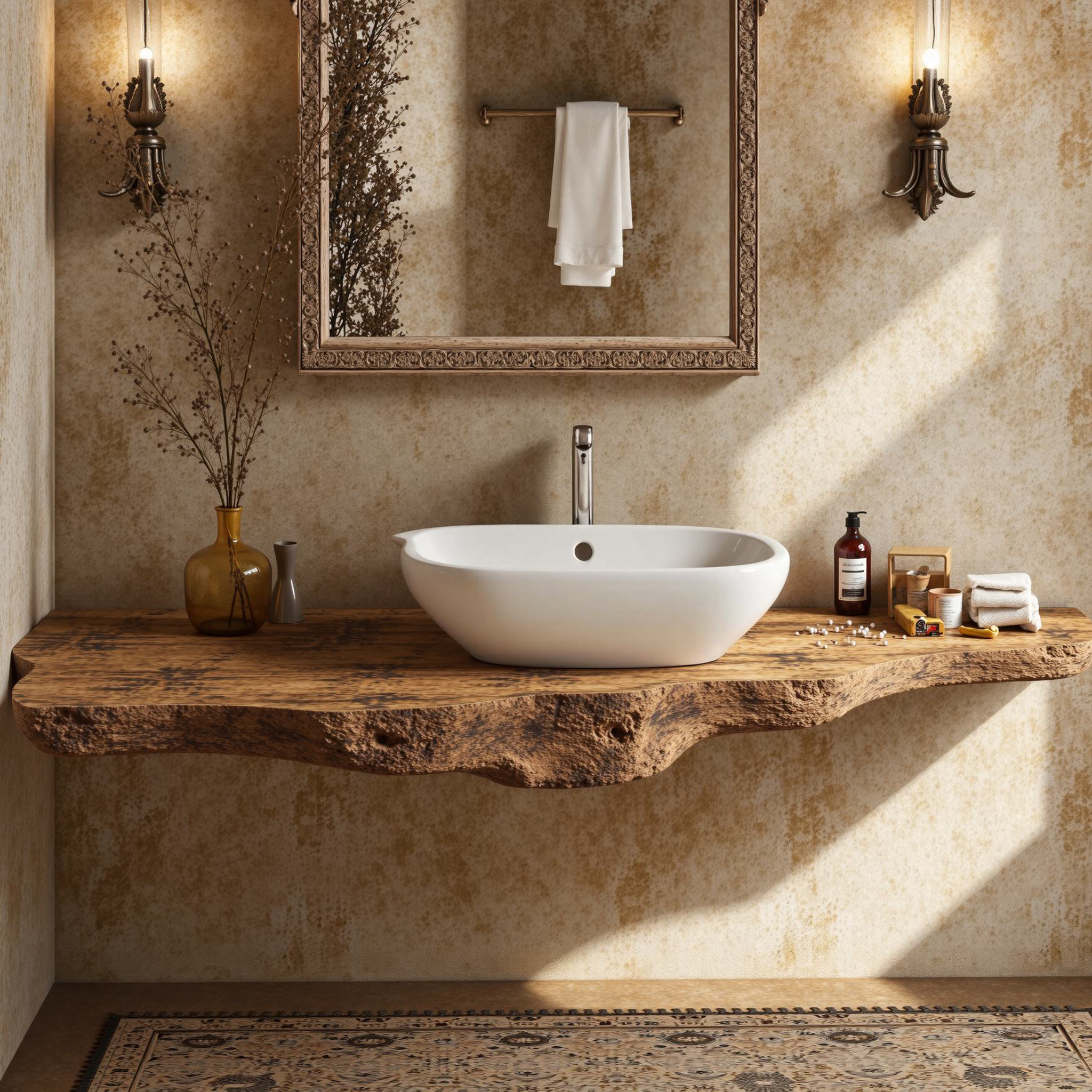 Wooden Floating Bathroom Vanity Sink SILDTBRV089