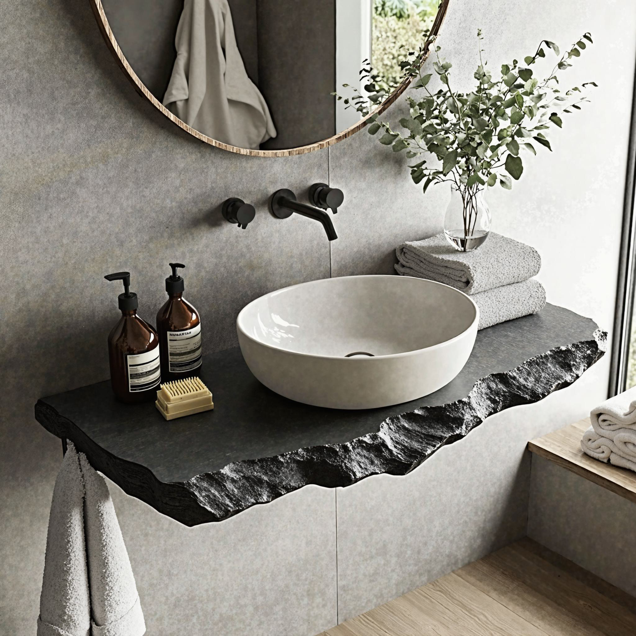 Natural Bathroom Floating Wood Shelf SILDTBRV029