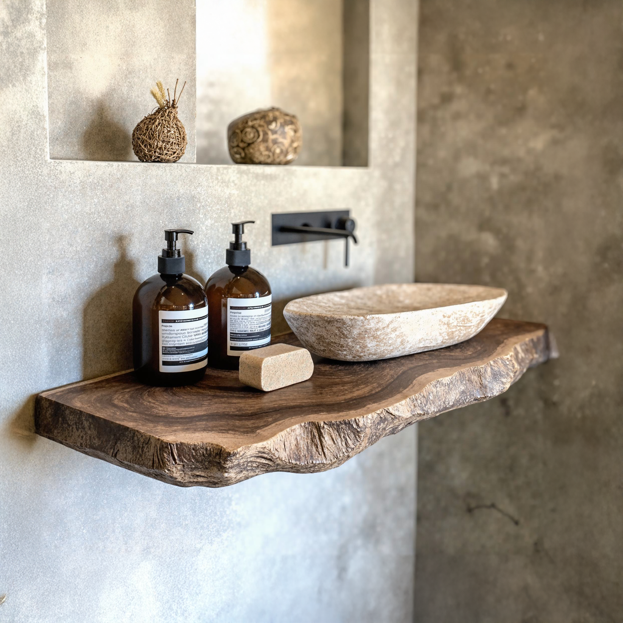 Live Edge Bathroom Sink Vanity SILDTBRV023