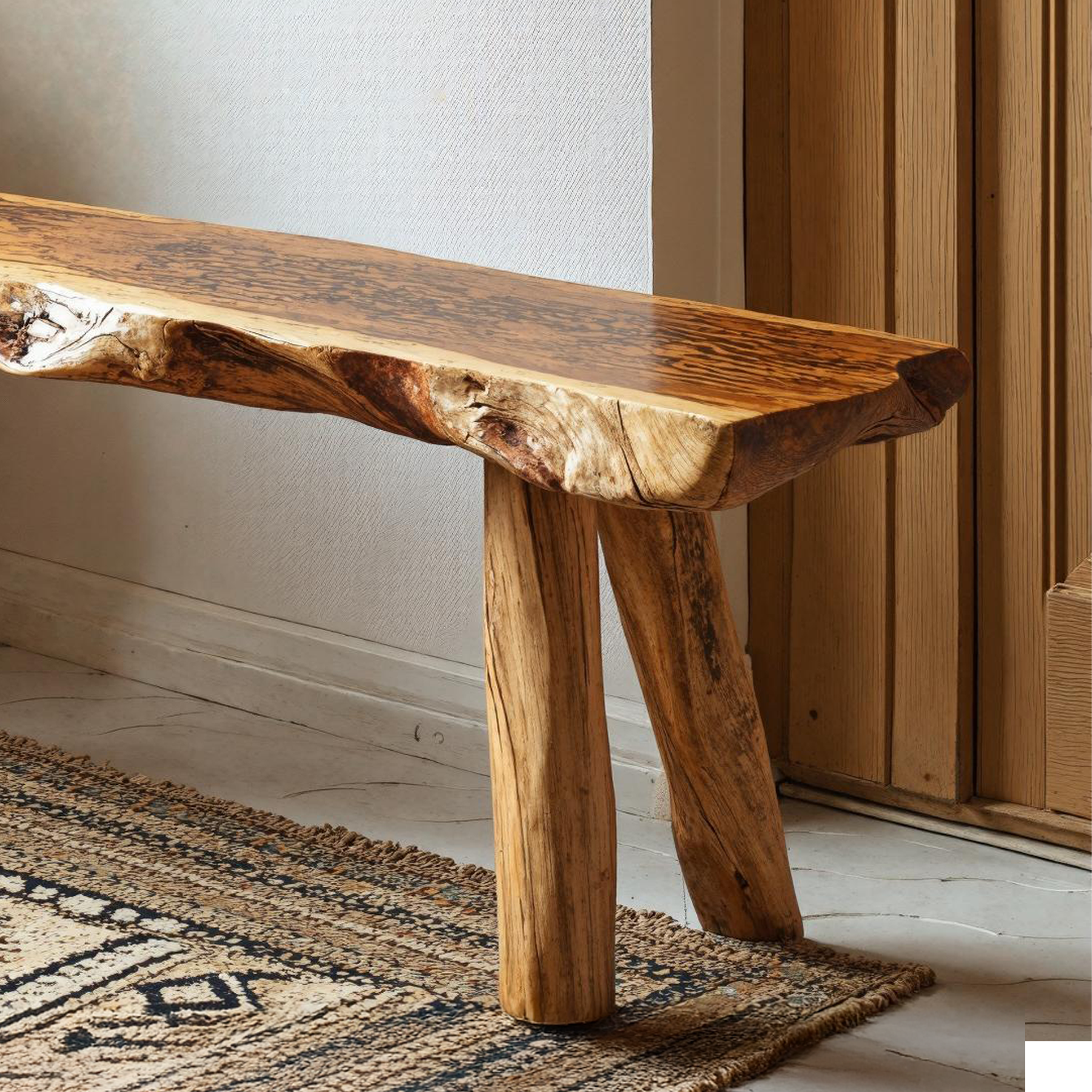 Unique Handcrafted Wood Bench For Contemporary Home Décor SILDTWB009