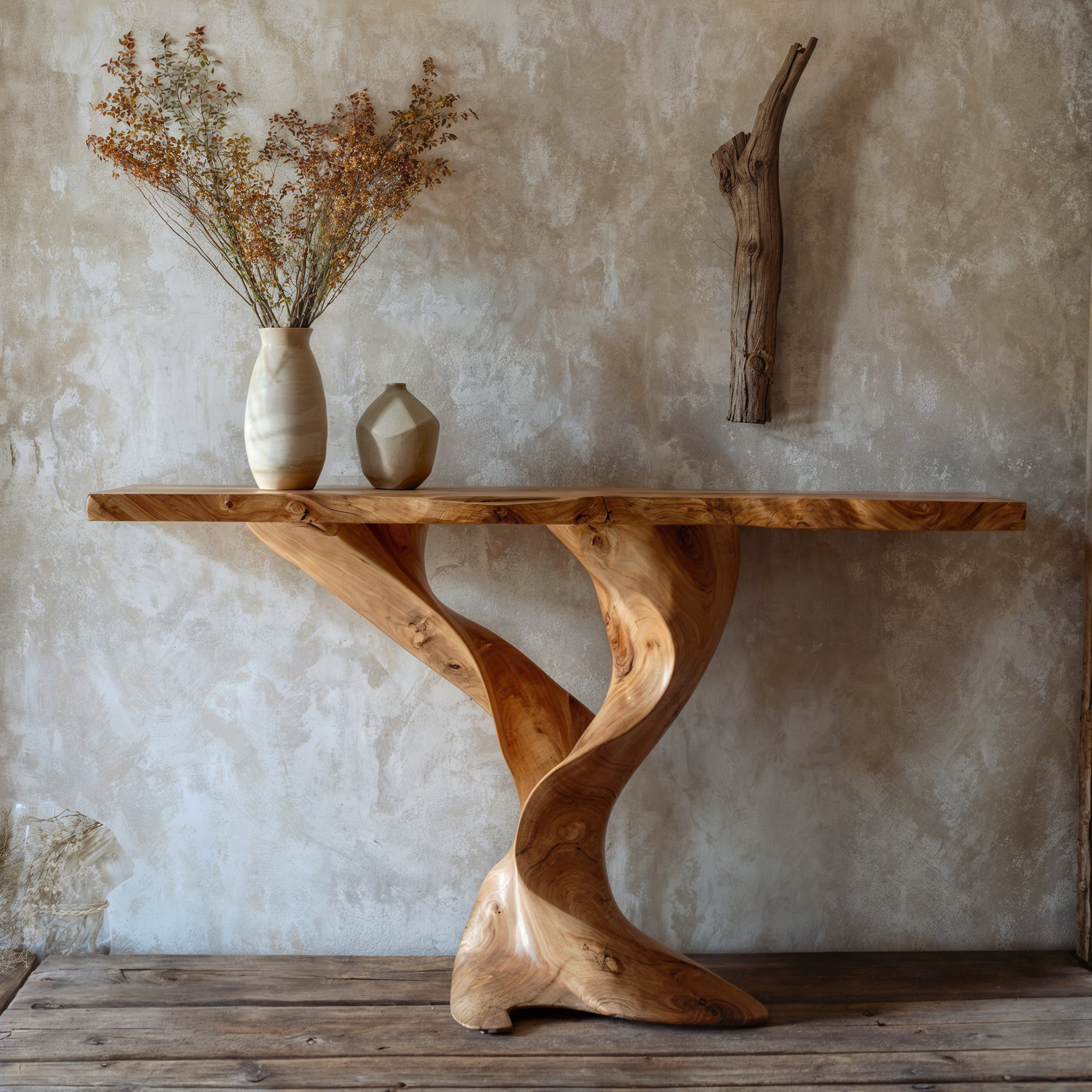 Handcrafted Natural Console Table SINLCS025