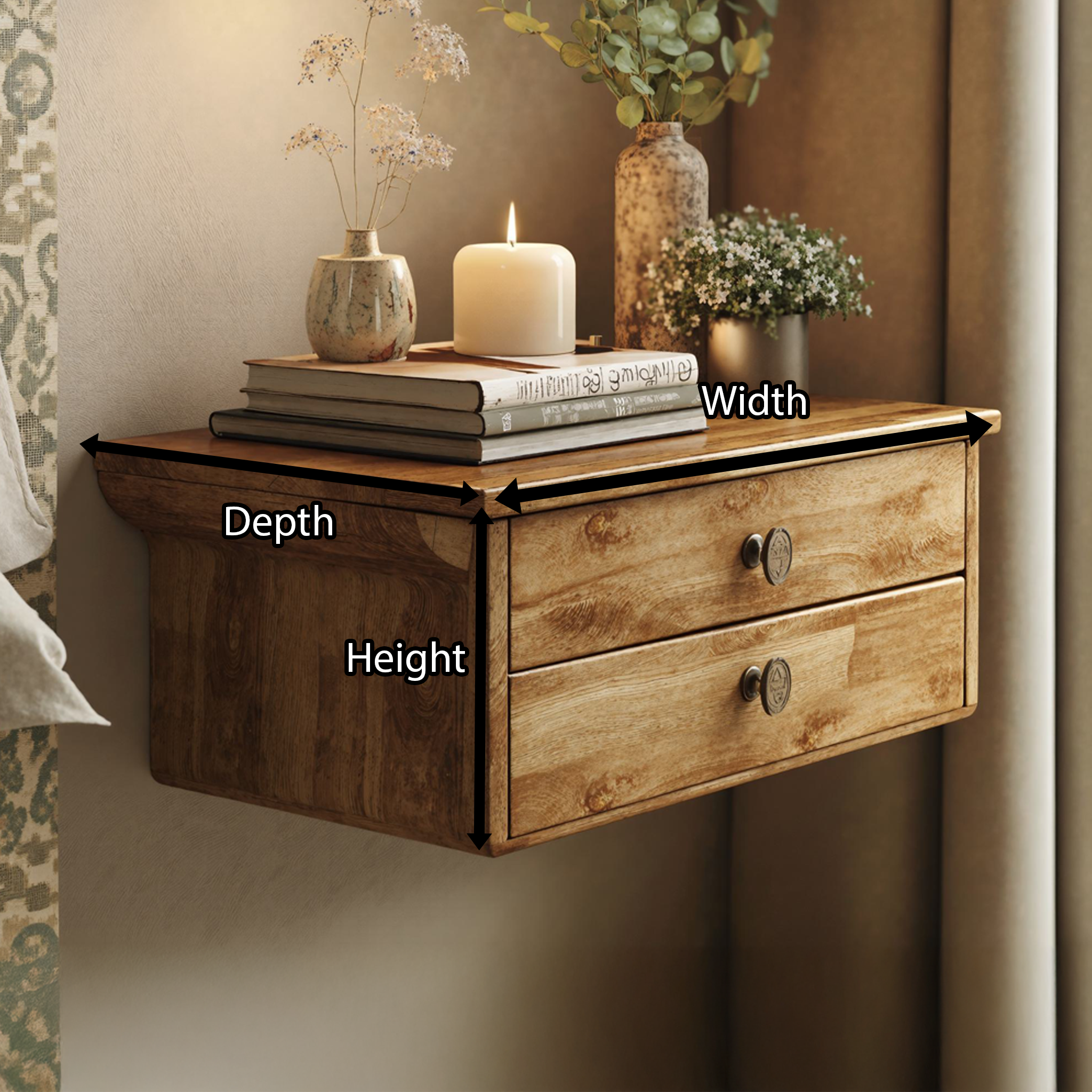 Floating Nightstand Bedside Shelf SILDTNS005