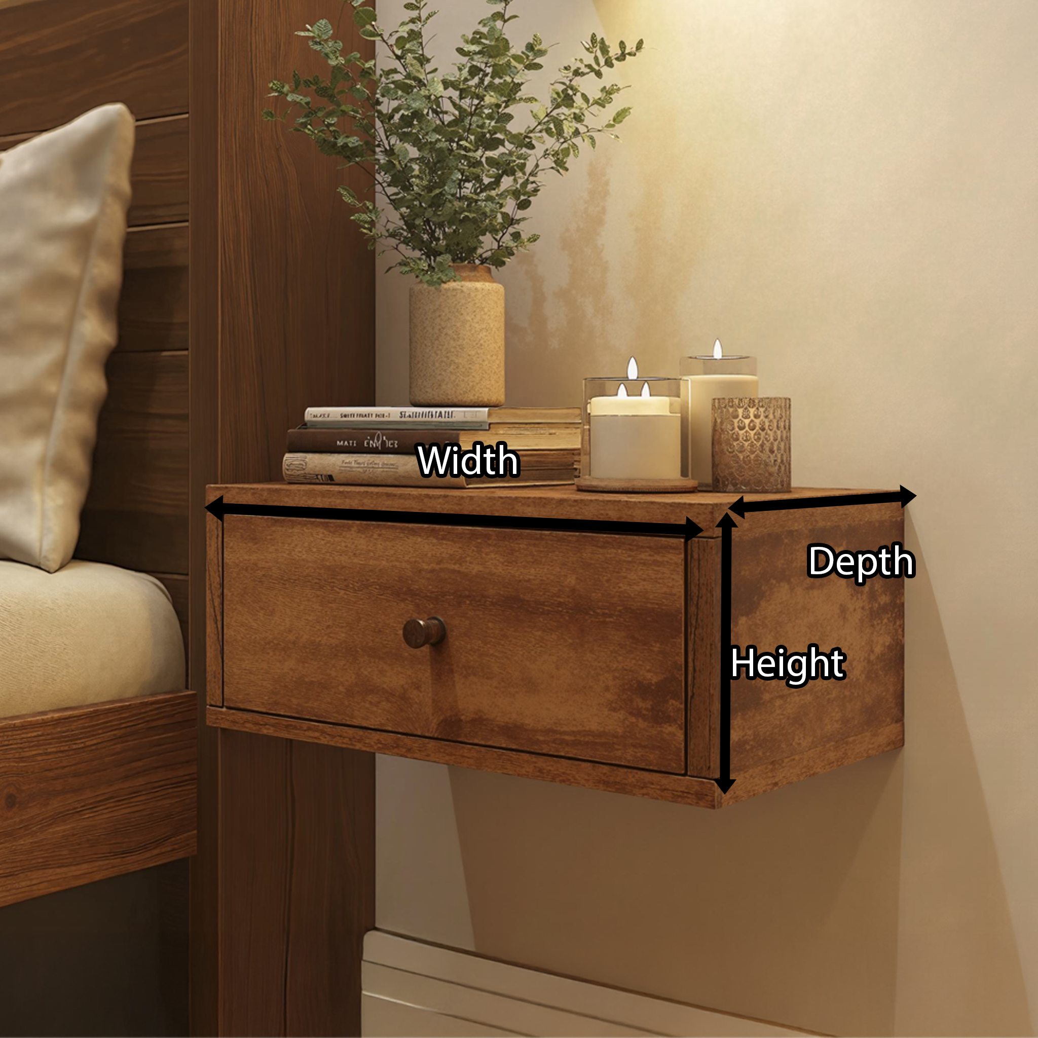 Modern Floating Nightstand SILDTNS002