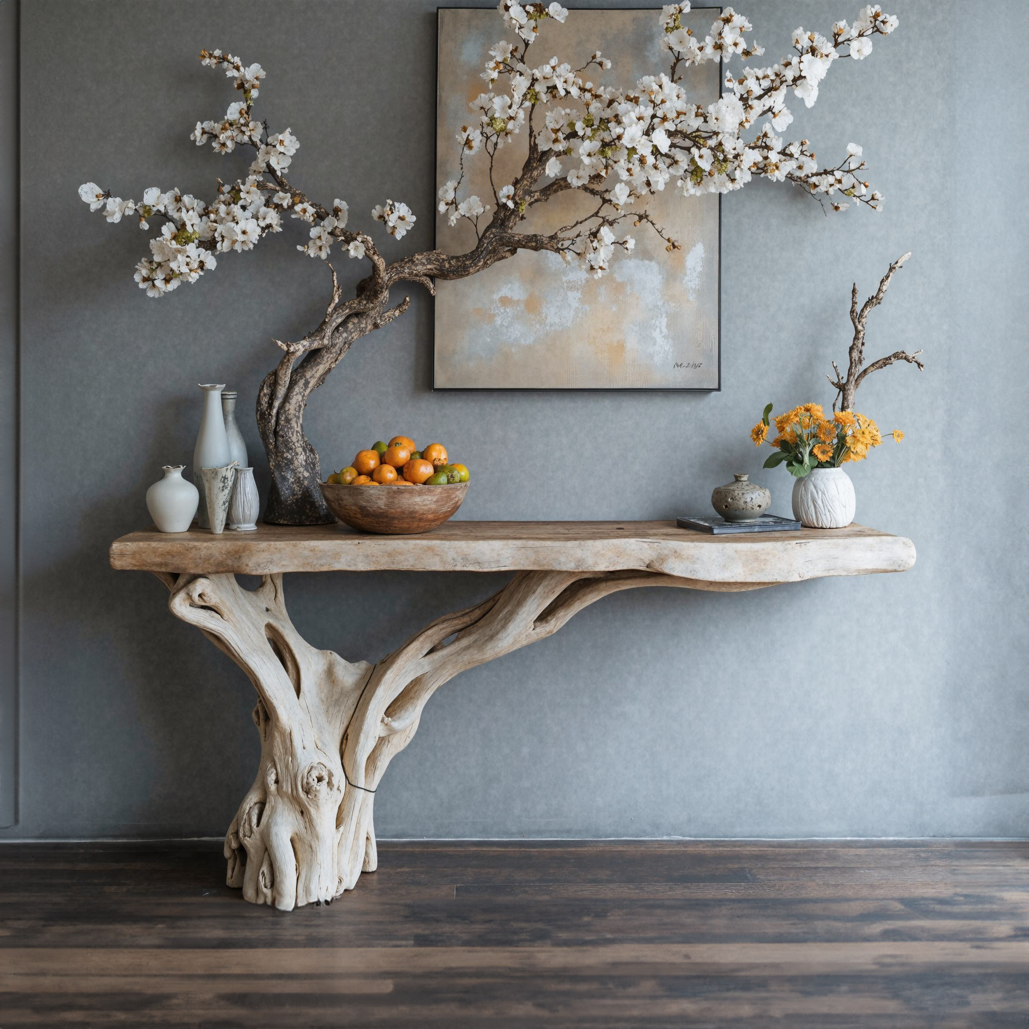 Floating Edge Console Table Handcraft Table Decor SILDTCSC018