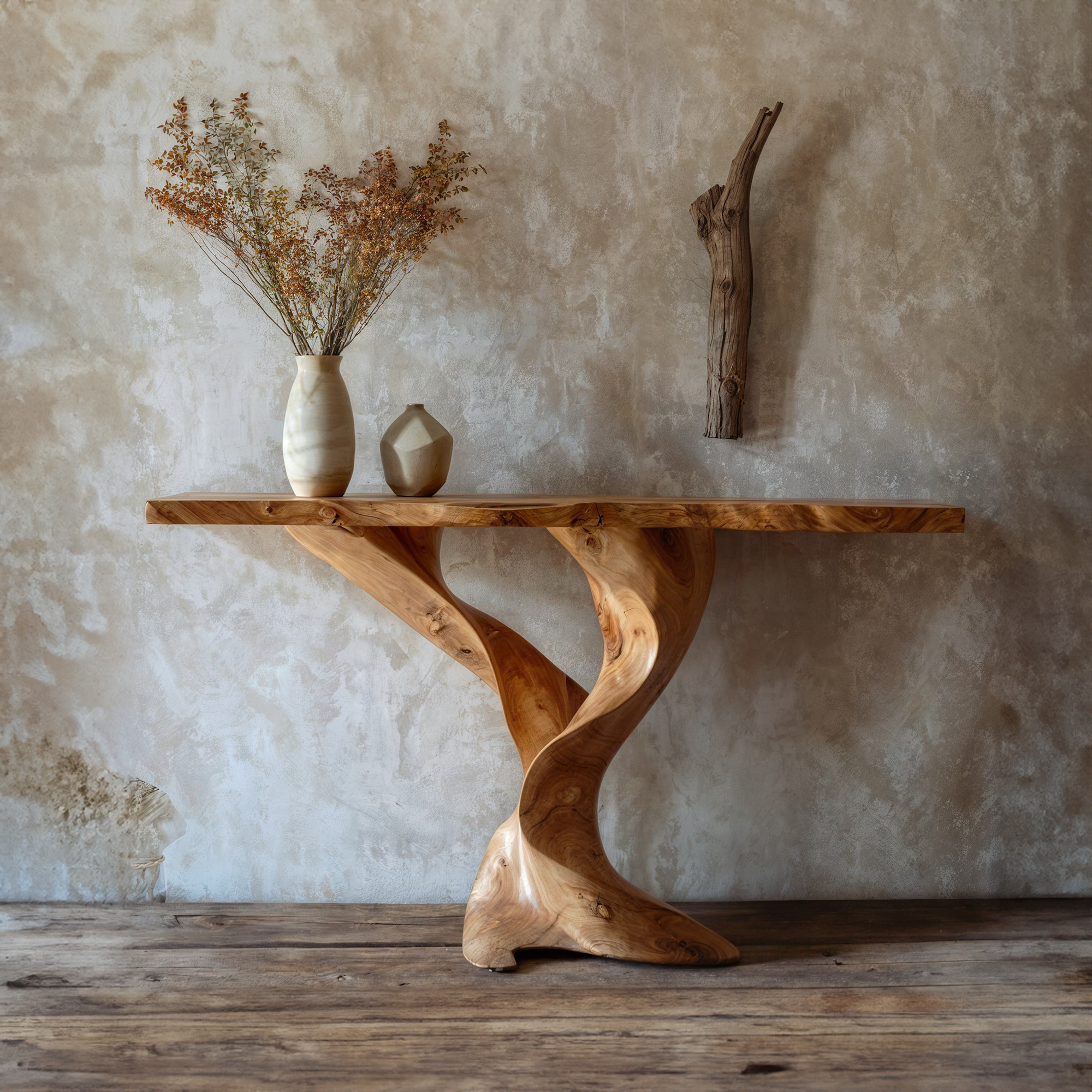 Handcrafted Natural Console Table SINLCS025