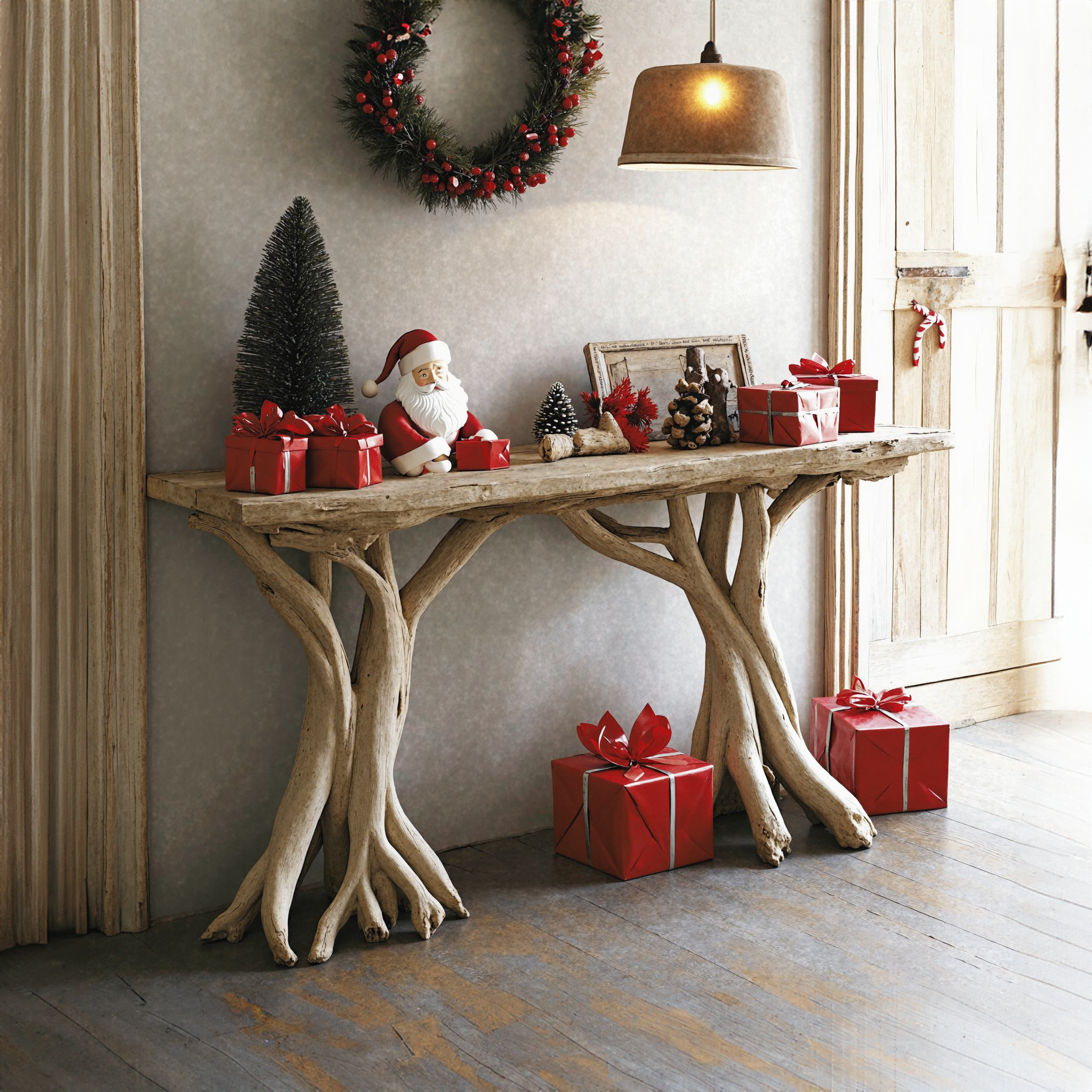 Narrow Christmas Console Table Side Table SILDTCSC004