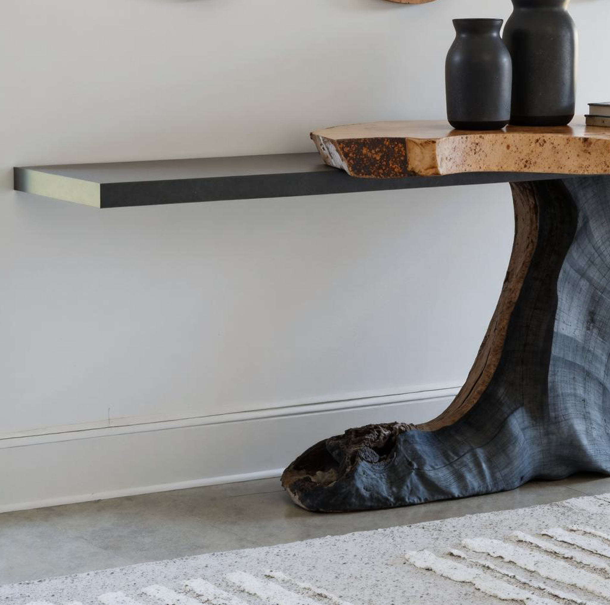 Cantilevered Console Table Handcrafted Hallway Table SILDTCS142