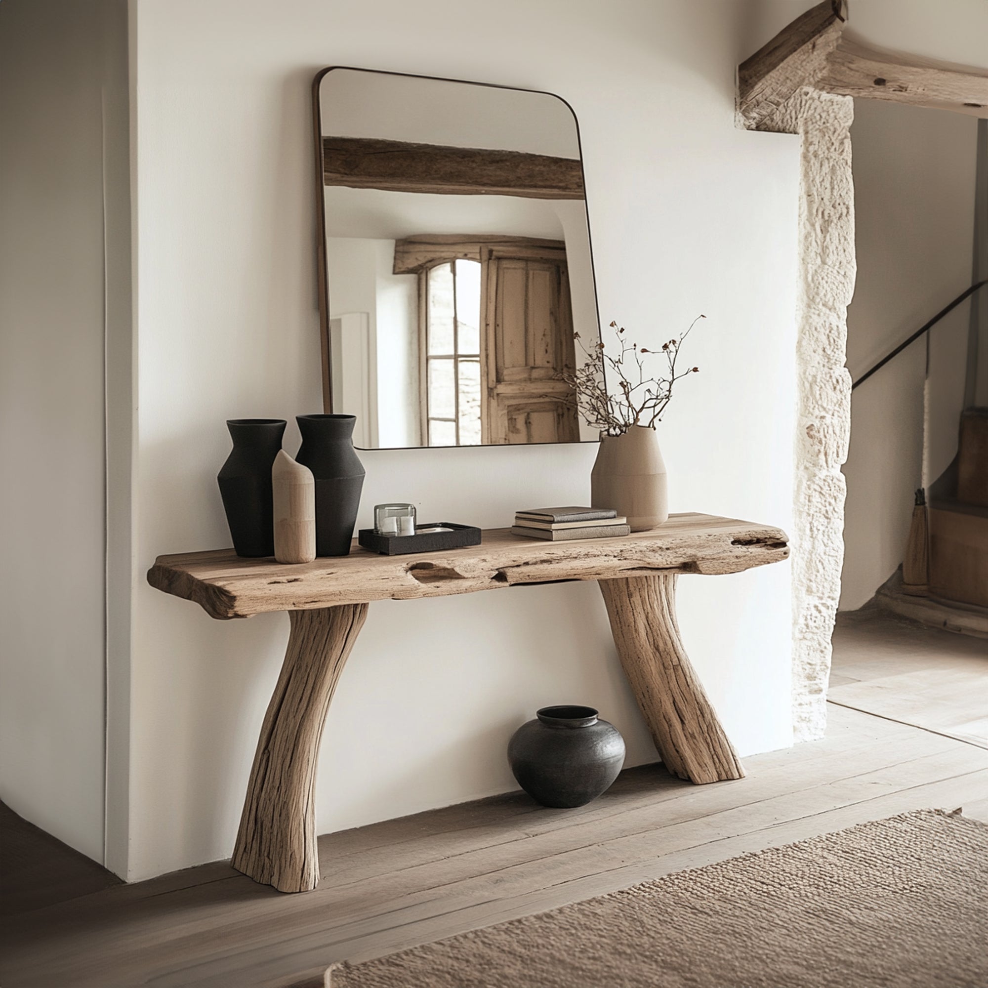 Rustic Wood Console Table CT40