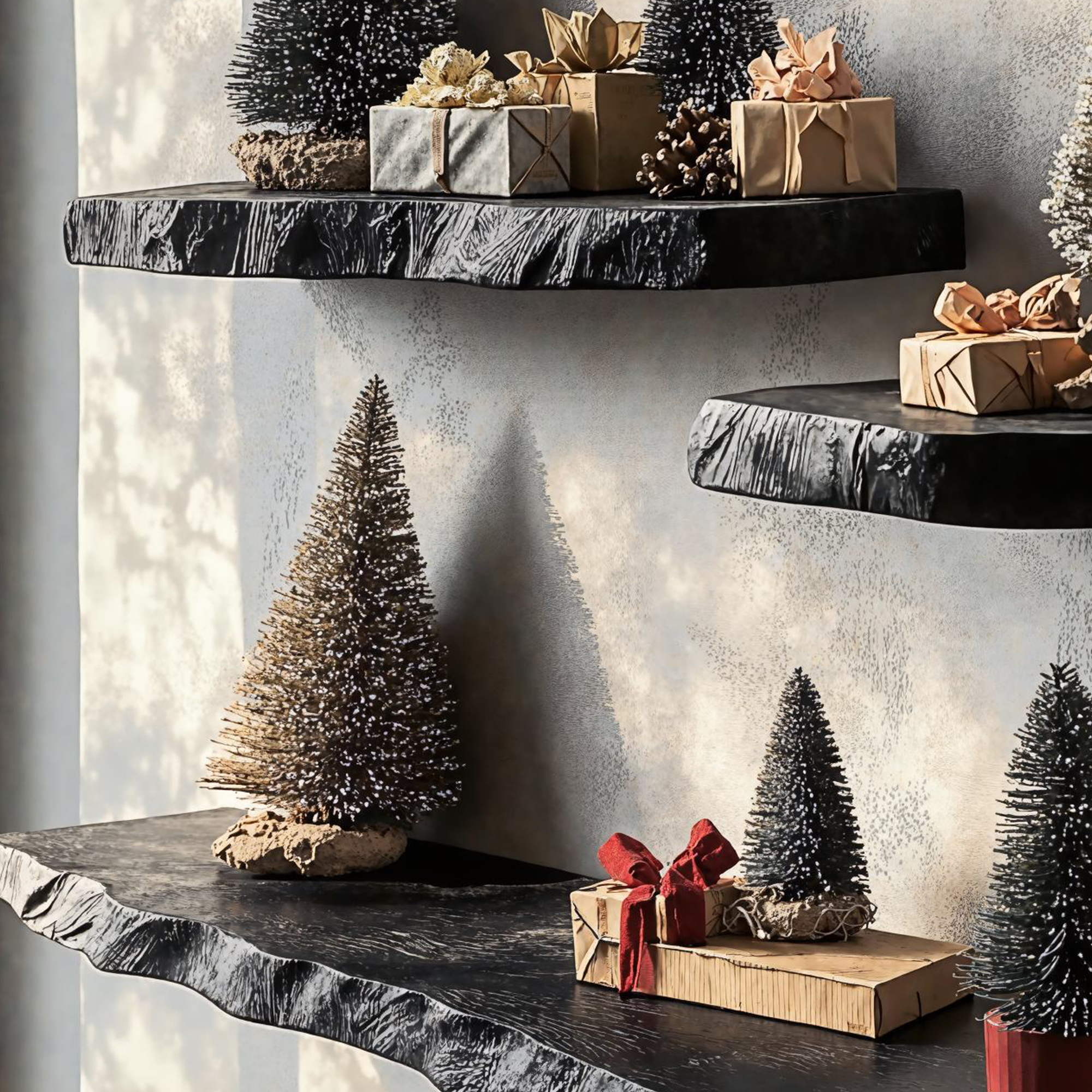 Black Floating Shelf Live Edge Xmas Floating Shelf Plans SINLCM011