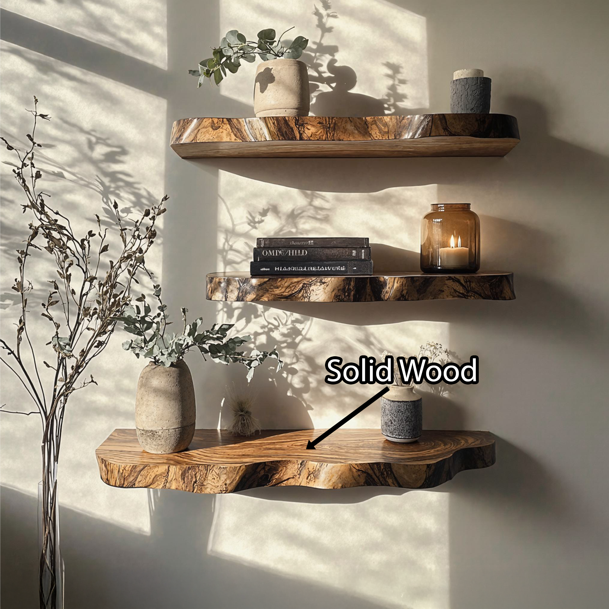 Custom Floating Shelves Wooden Wall Shelves SILDTFL113