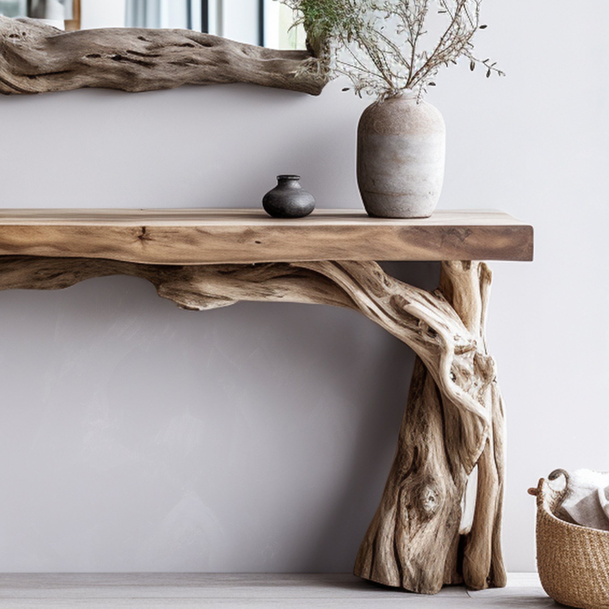 Floating Live Edge Console Table Handcraft CT11