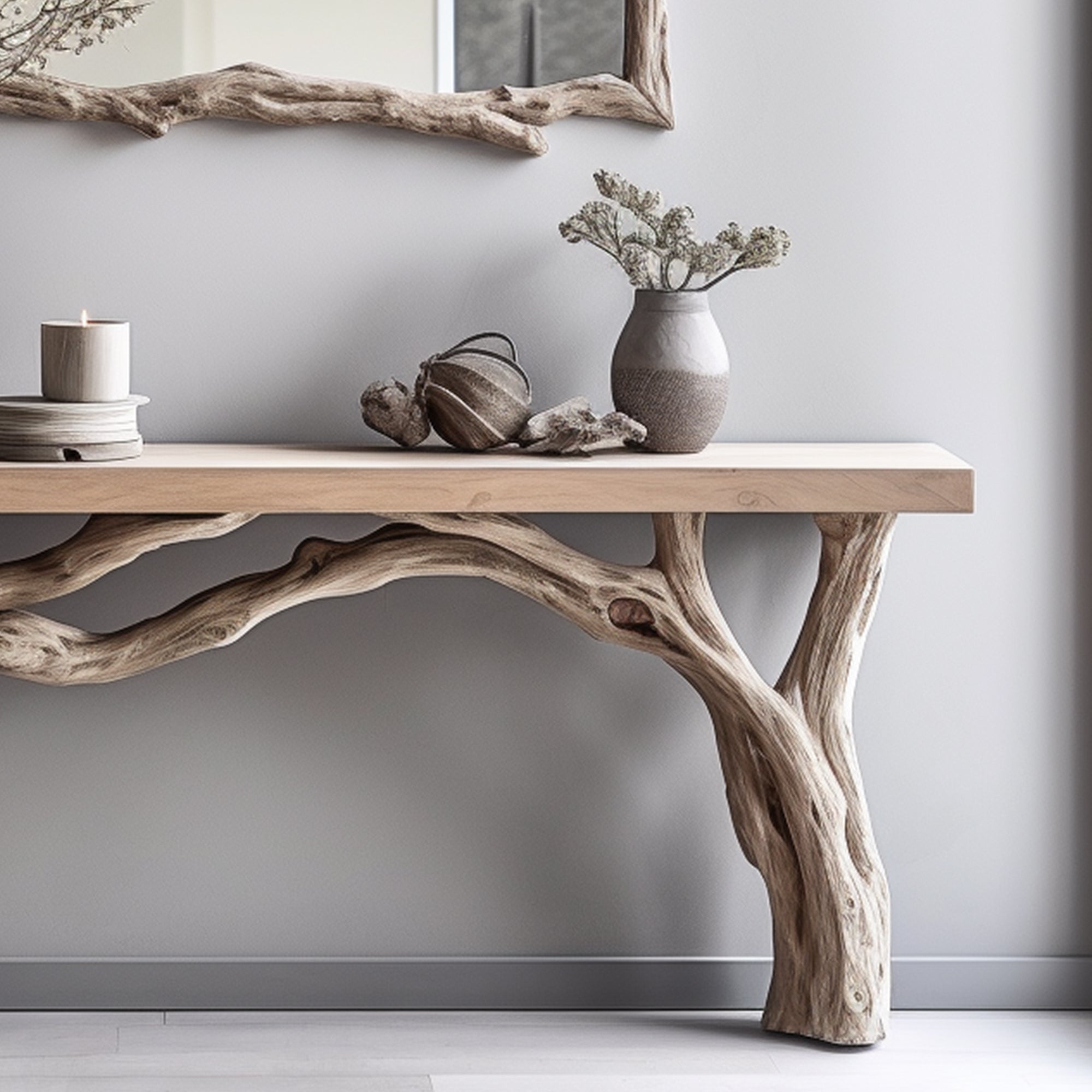 Handcraft Living Edge Floating Console Table CT13