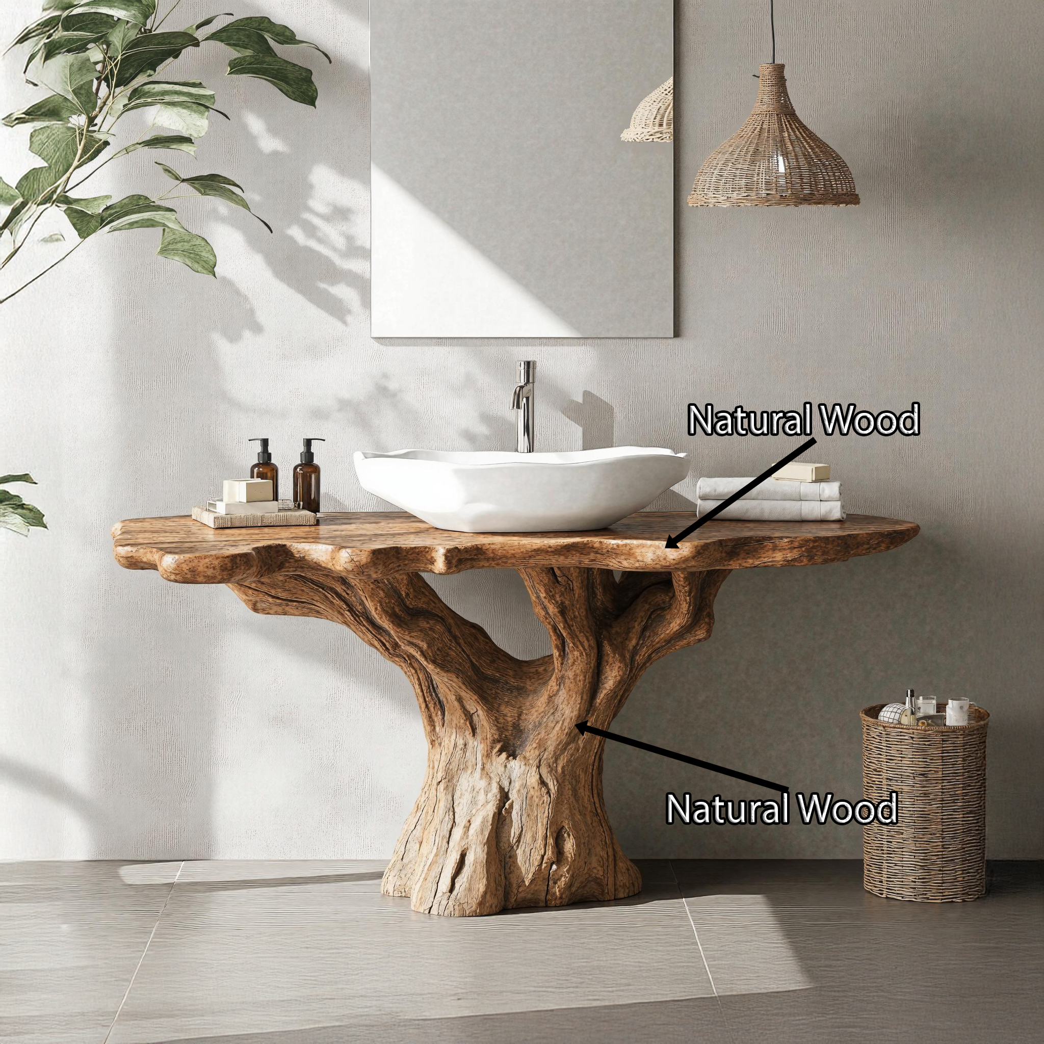 Traditional Natural Wood Bathroom Vanity For Classic Elegant Bathrooms SILDTBRV146