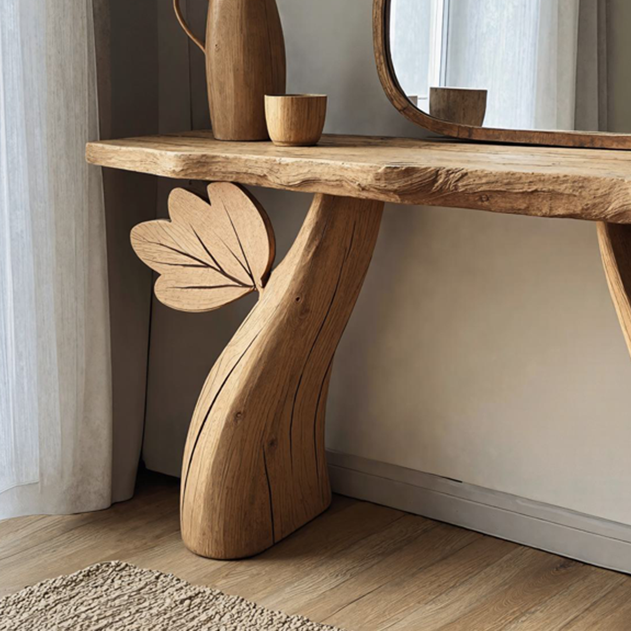 Living Edge Console Table Handcrafted Table SILDTCS138