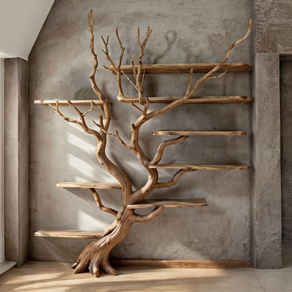 Tree Bookshelf Driftwood Branch Floating Bookshelf SINLTB071