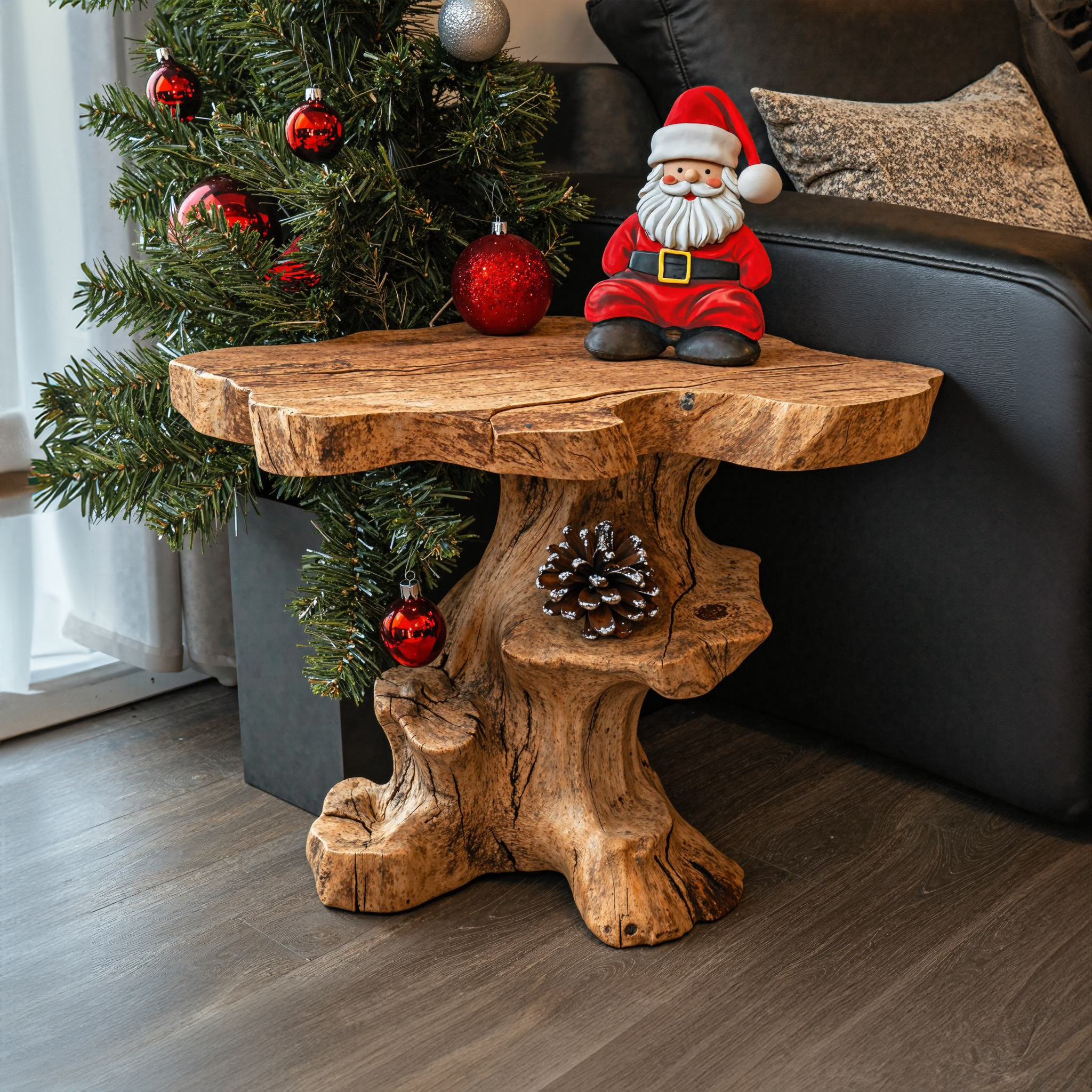 Rustic Wood Christmas End Table Handmade End Table SILDTENC010