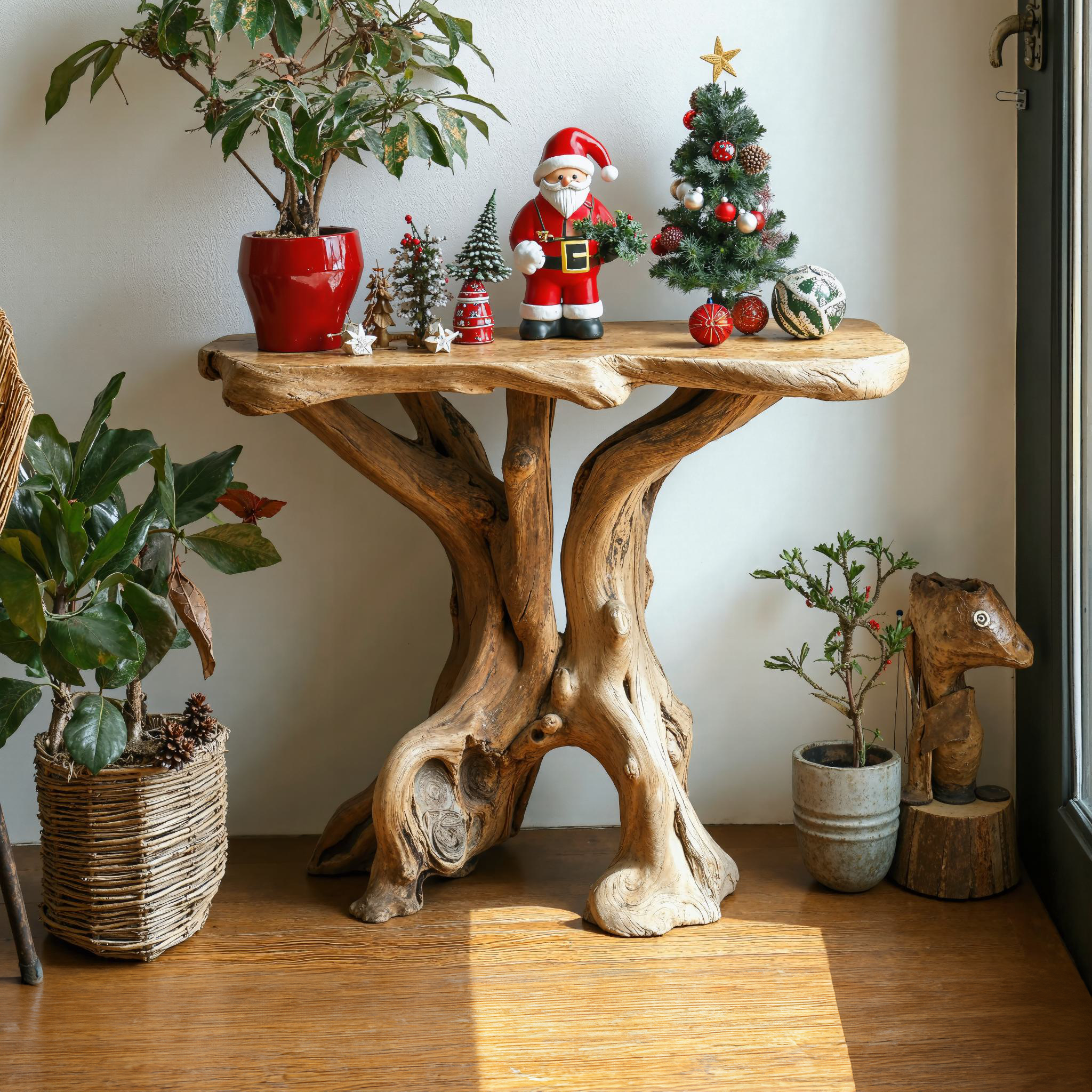 Farmhouse Live Edge End Table Christmas End Table SILDTENC016