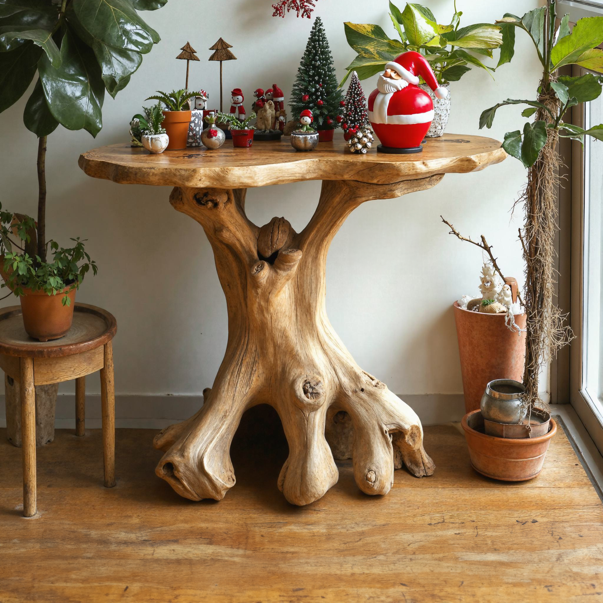 Farmhouse Live Edge End Table Xmas End Table SILDTENC015