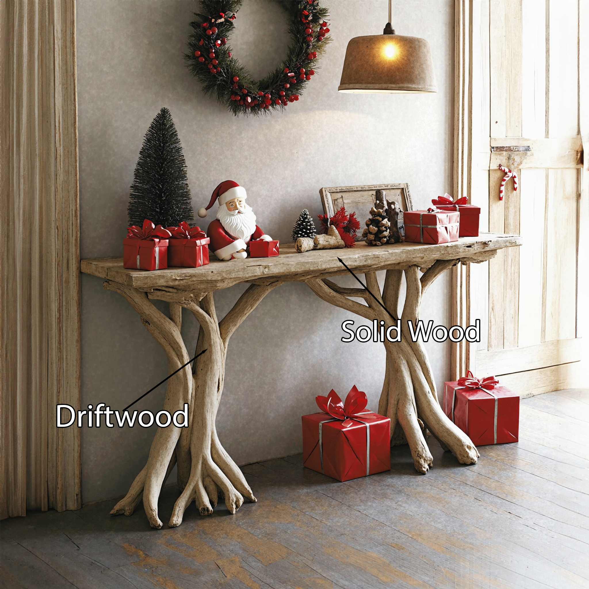 Narrow Christmas Console Table Side Table SILDTCSC004