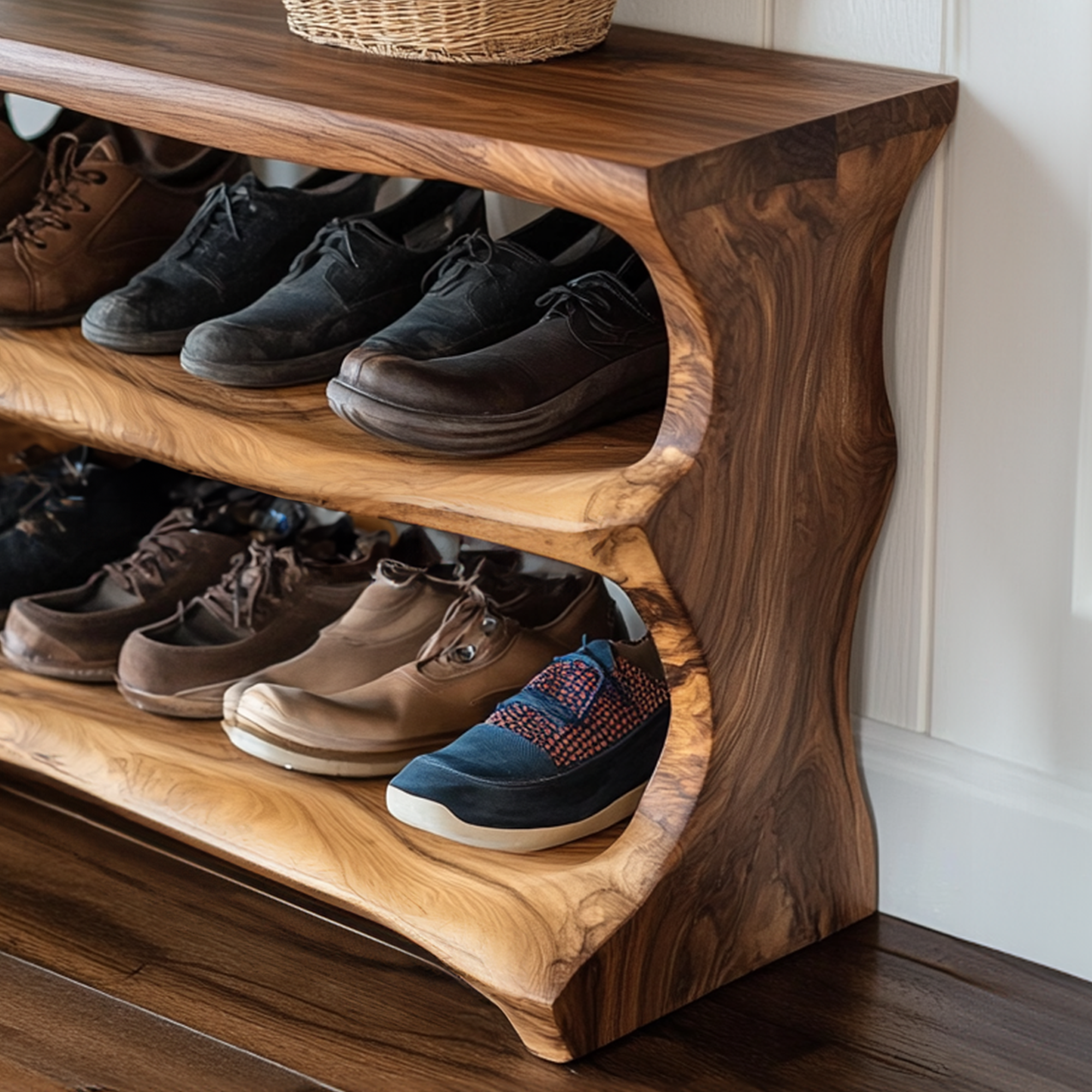 Handmade Hallway Bench Shoe Rack Livingroom Furniture SINLSB009