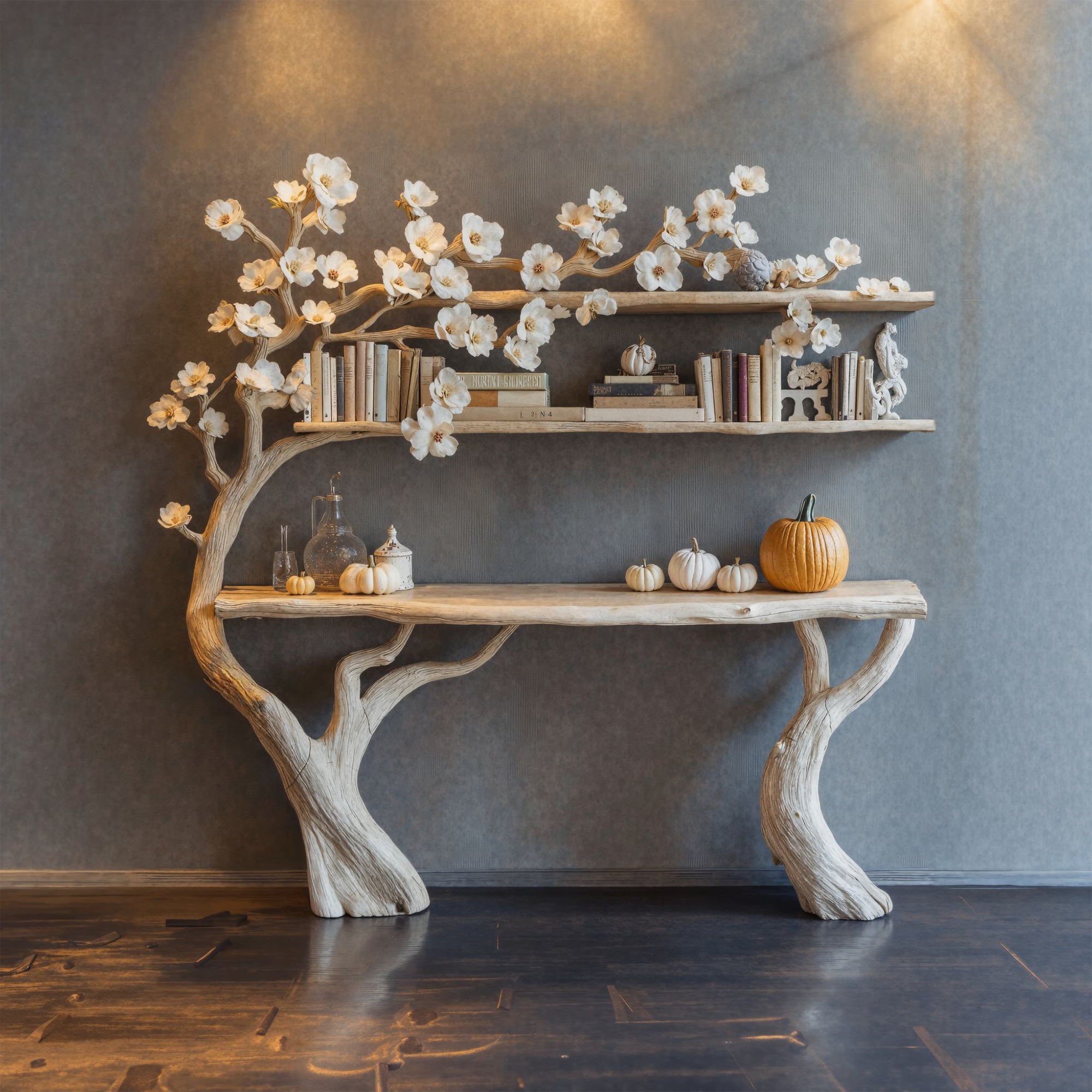 Rustic Wood Console Table Custom Table Halloween Decorations SINLHW005