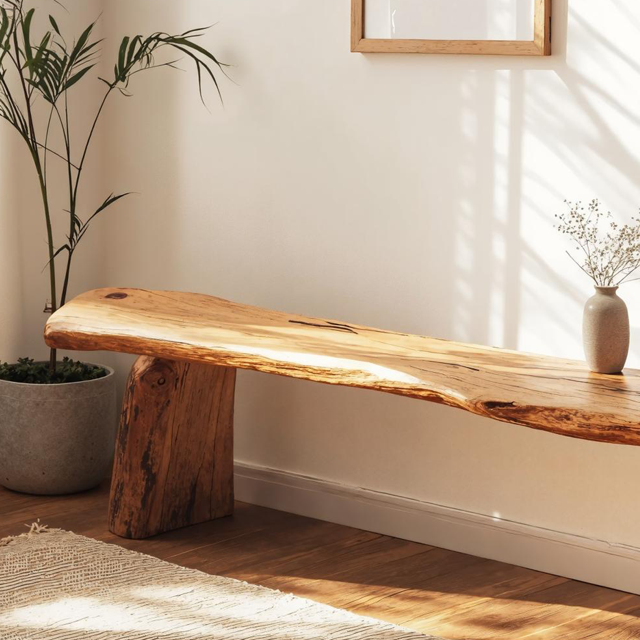 Timeless Natural Wood Bench With Classic Design For Any Room SILDTWB010