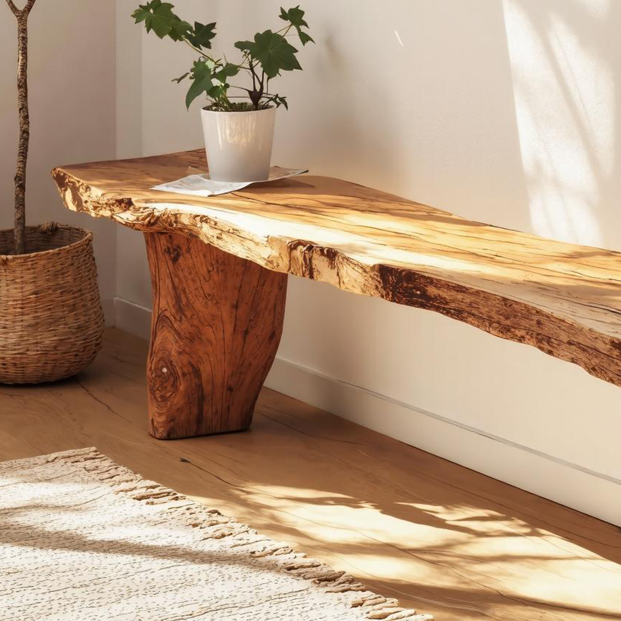 Handcrafted Wooden Bench For Stylish And Functional Seating SILDTWB011