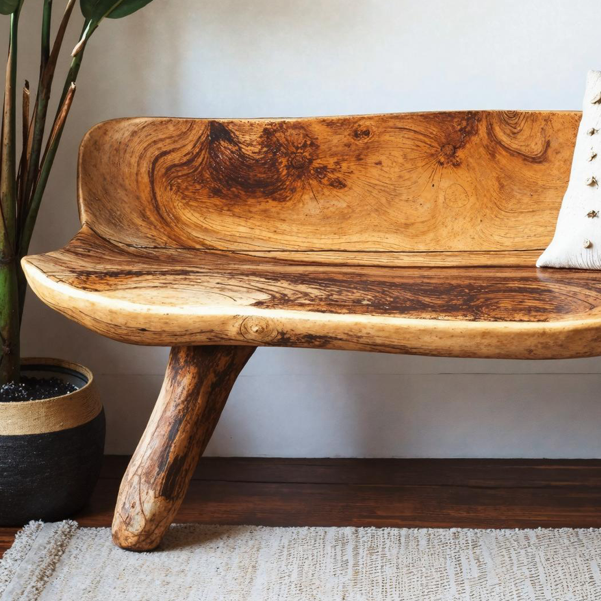 Sturdy Wooden Bench For Comfortable Seating SILDTWB014