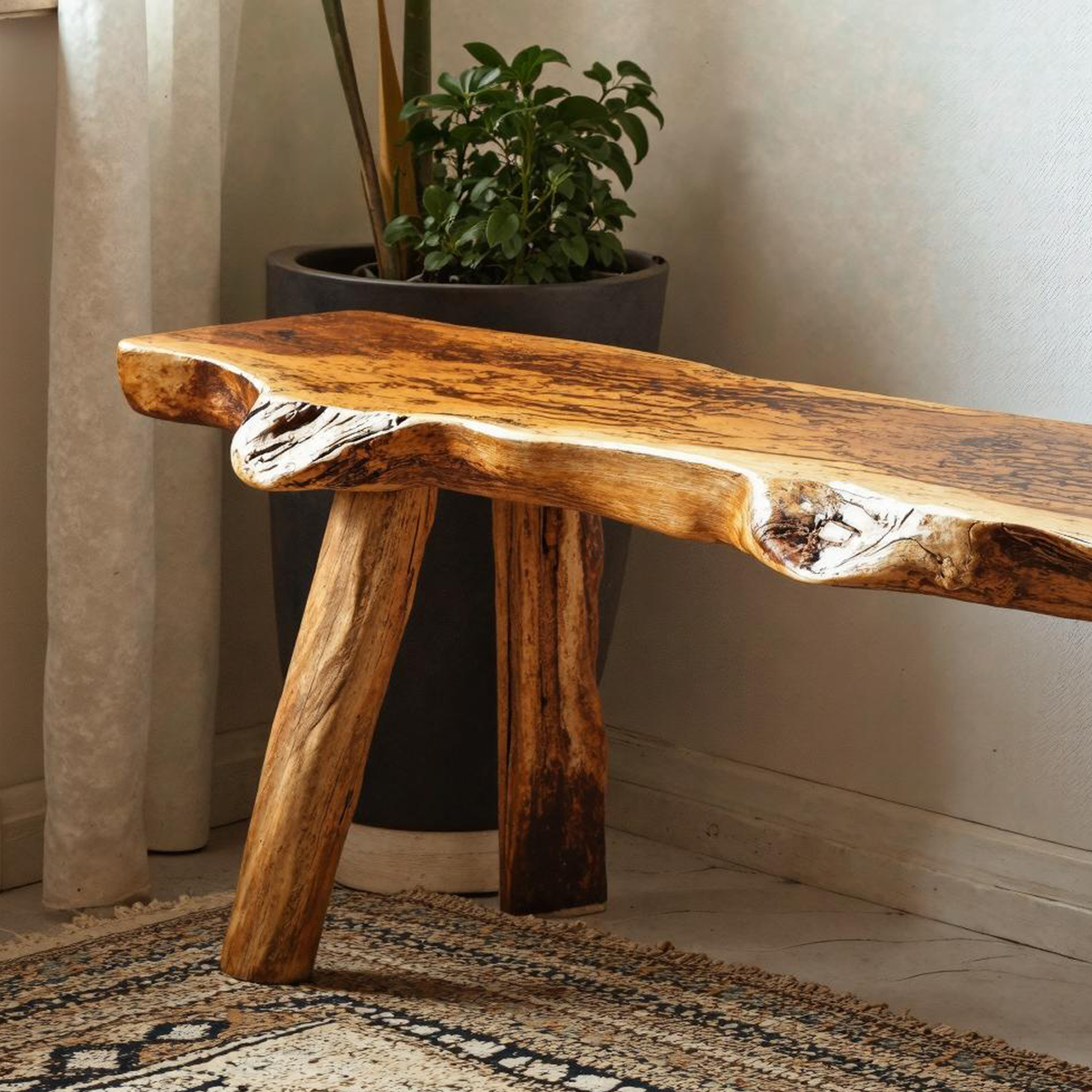 Unique Handcrafted Wood Bench For Contemporary Home Décor SILDTWB009