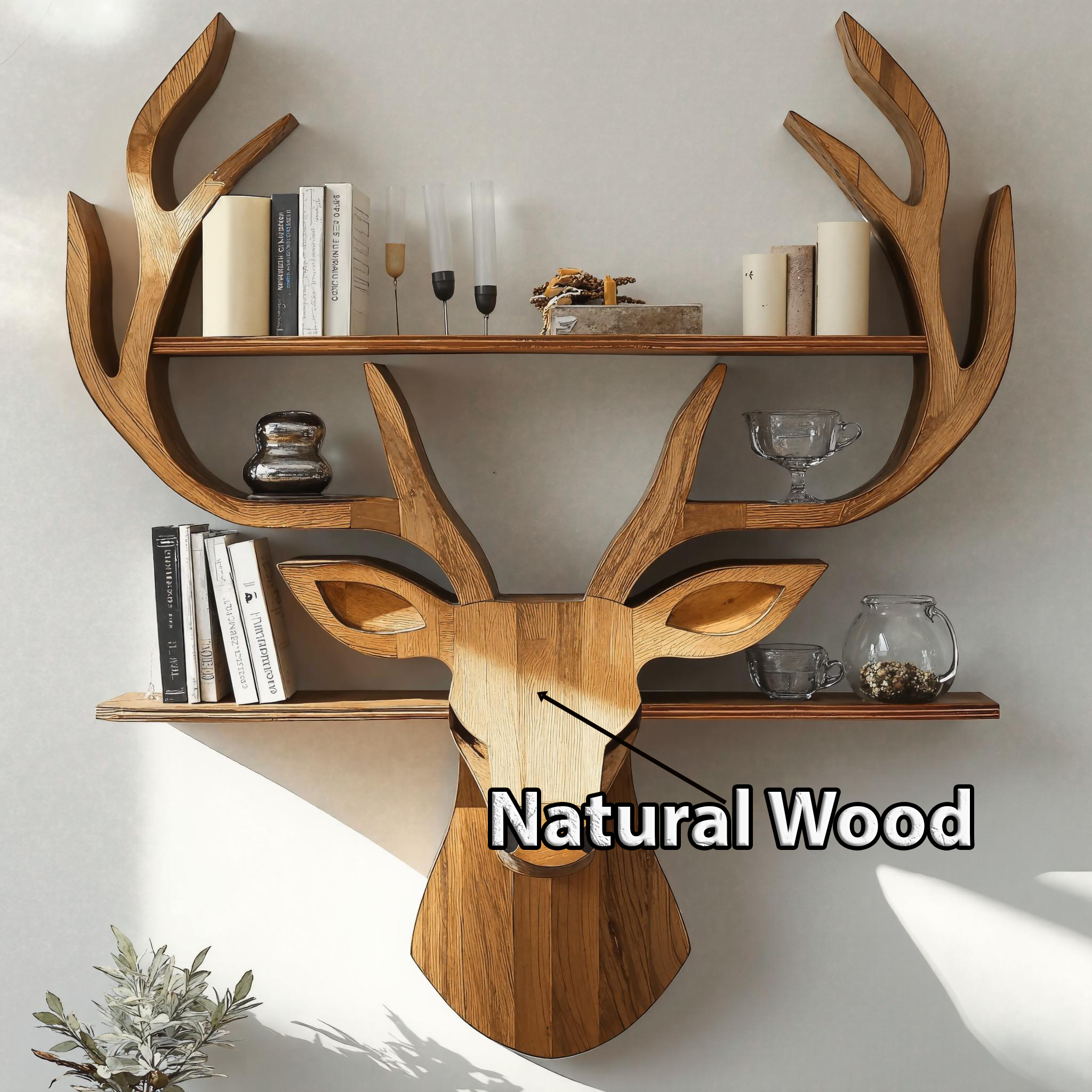 Nature Inspired Deer Shelf For Farmhouse Style Homes SILDTDE008