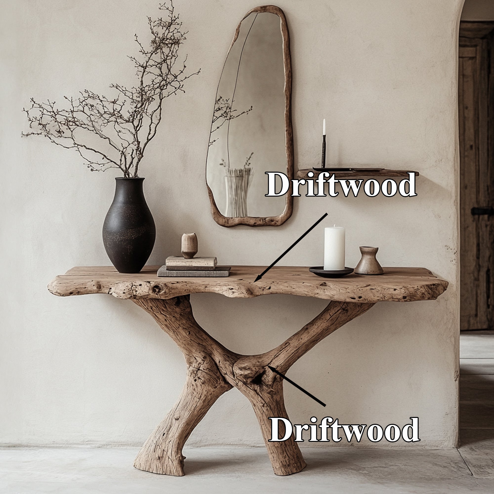 Farmhouse Rustic Console Table CT38