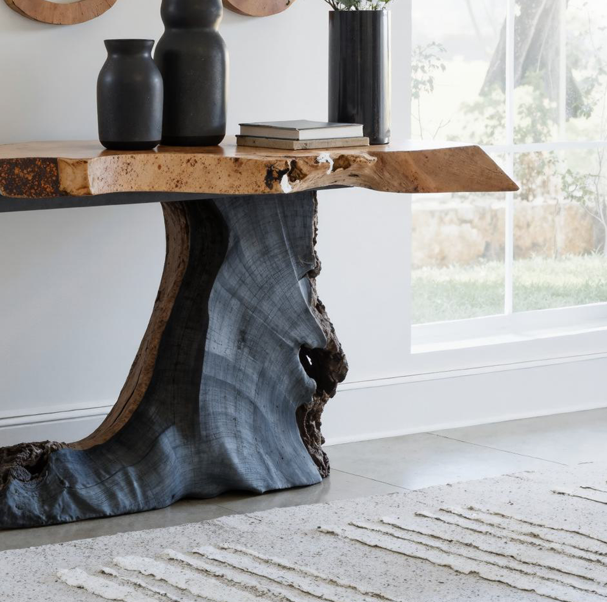 Cantilevered Console Table Handcrafted Hallway Table SILDTCS142