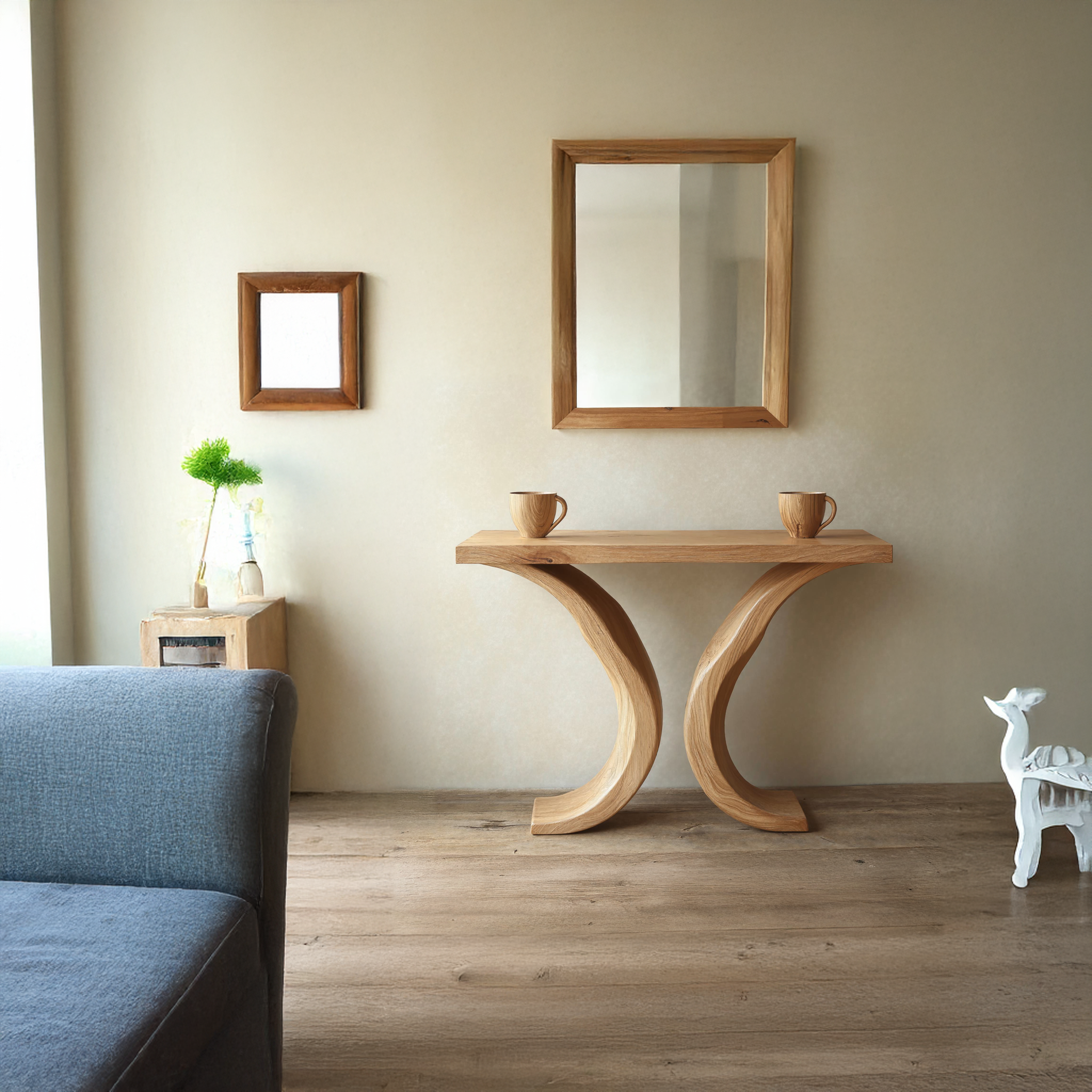 Narrow Floating Edge Console Table Side Table SILDTCS129