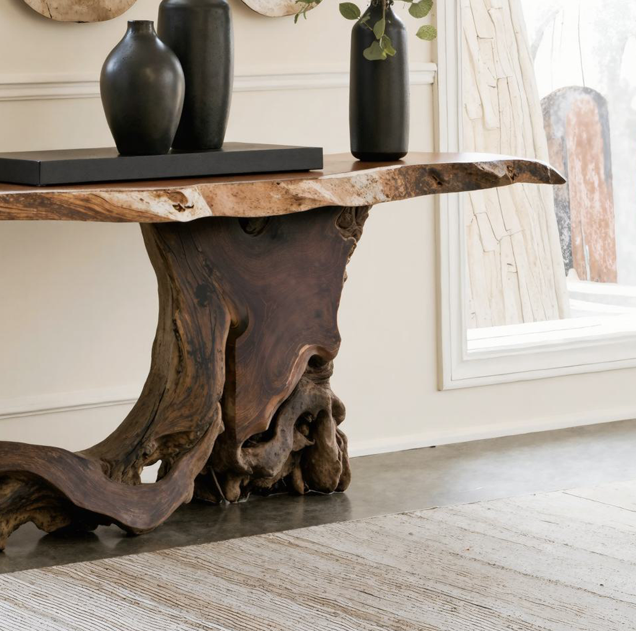 Cantilevered Console Table Unique Decor SILDTCS139