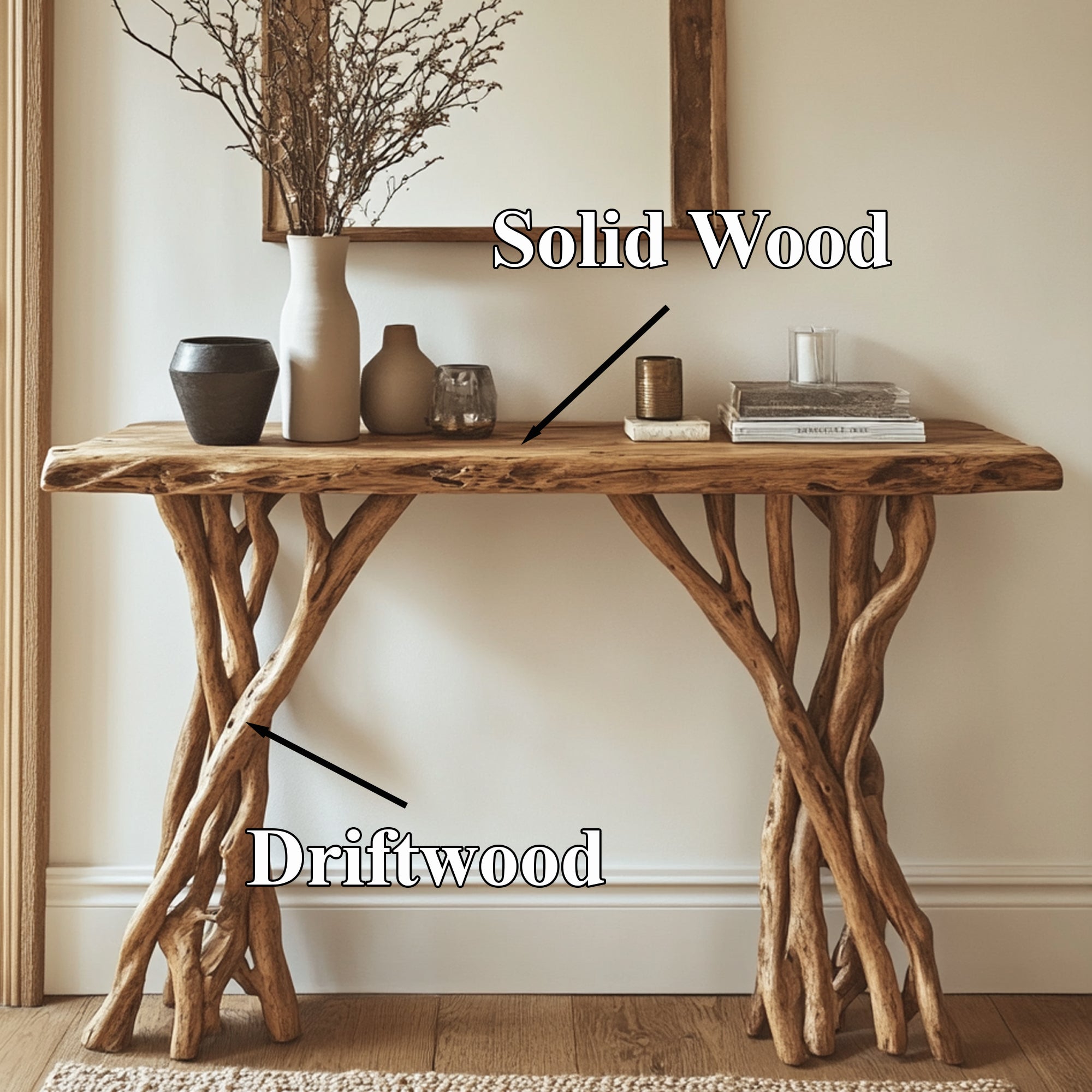 Rustic Side Table Entryway CT42