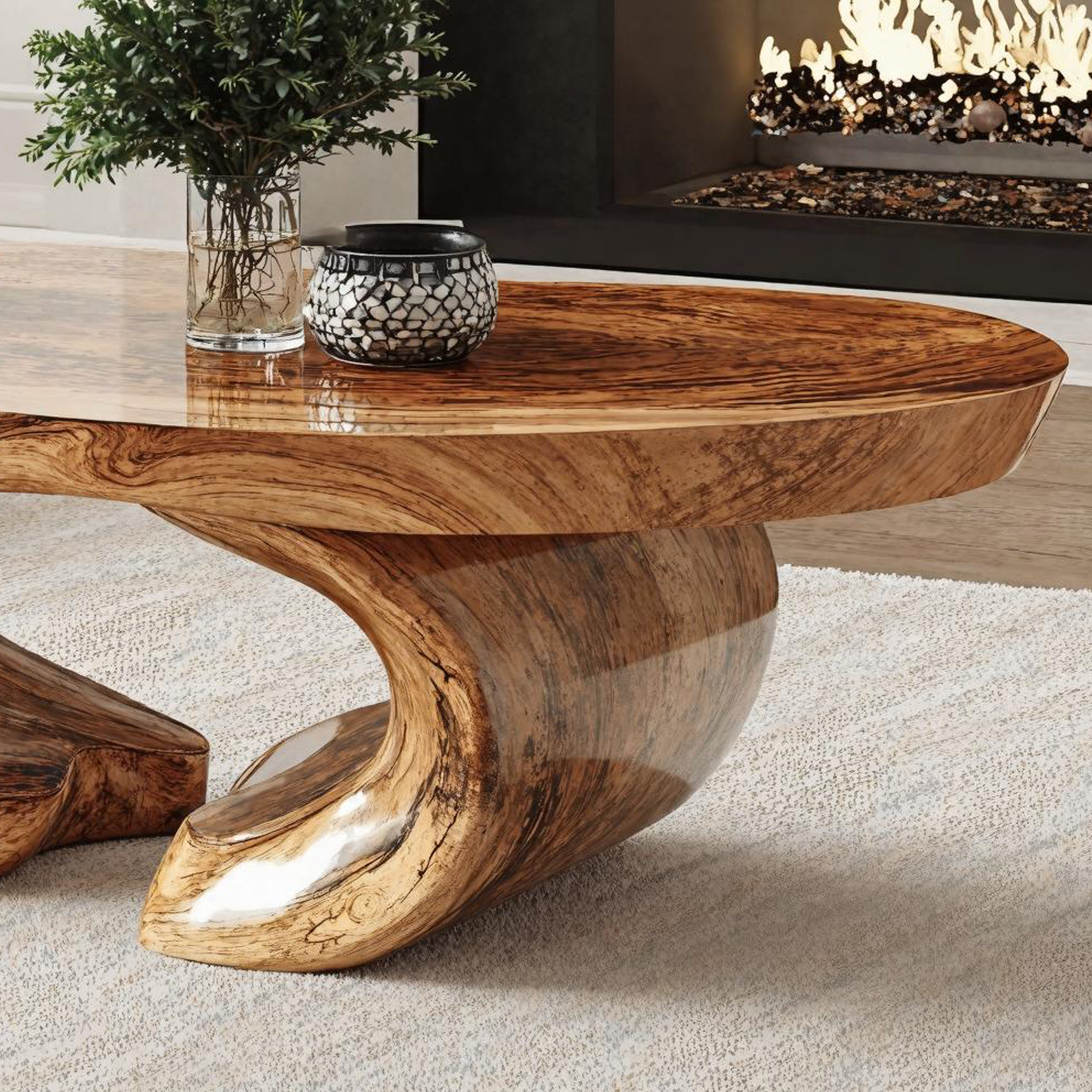 Handmade Wood Coffee Table Luxury Craftsmanship SILDTCF107