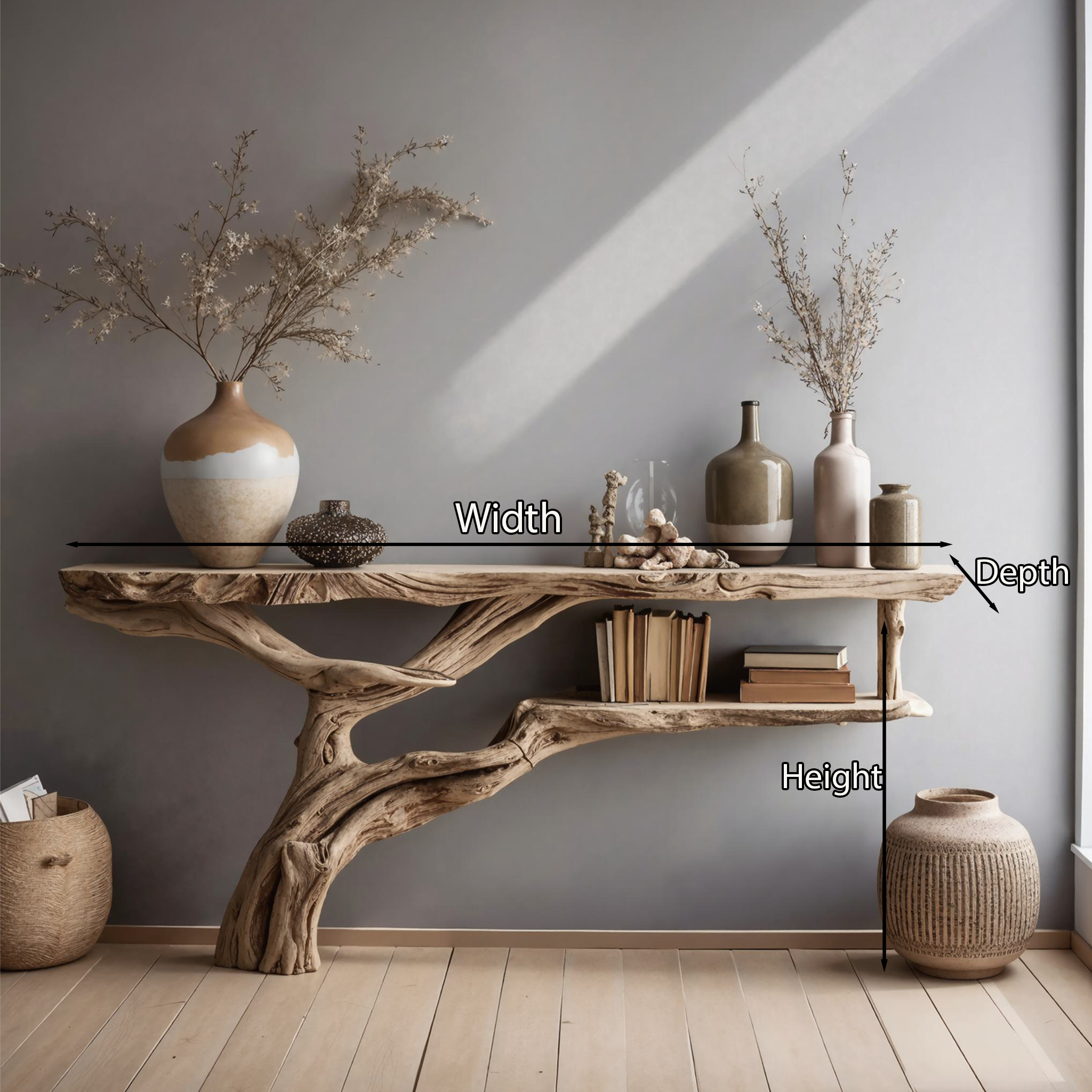 Wood Console Table Hallway Table Farmhouse Decor SILDTCS099