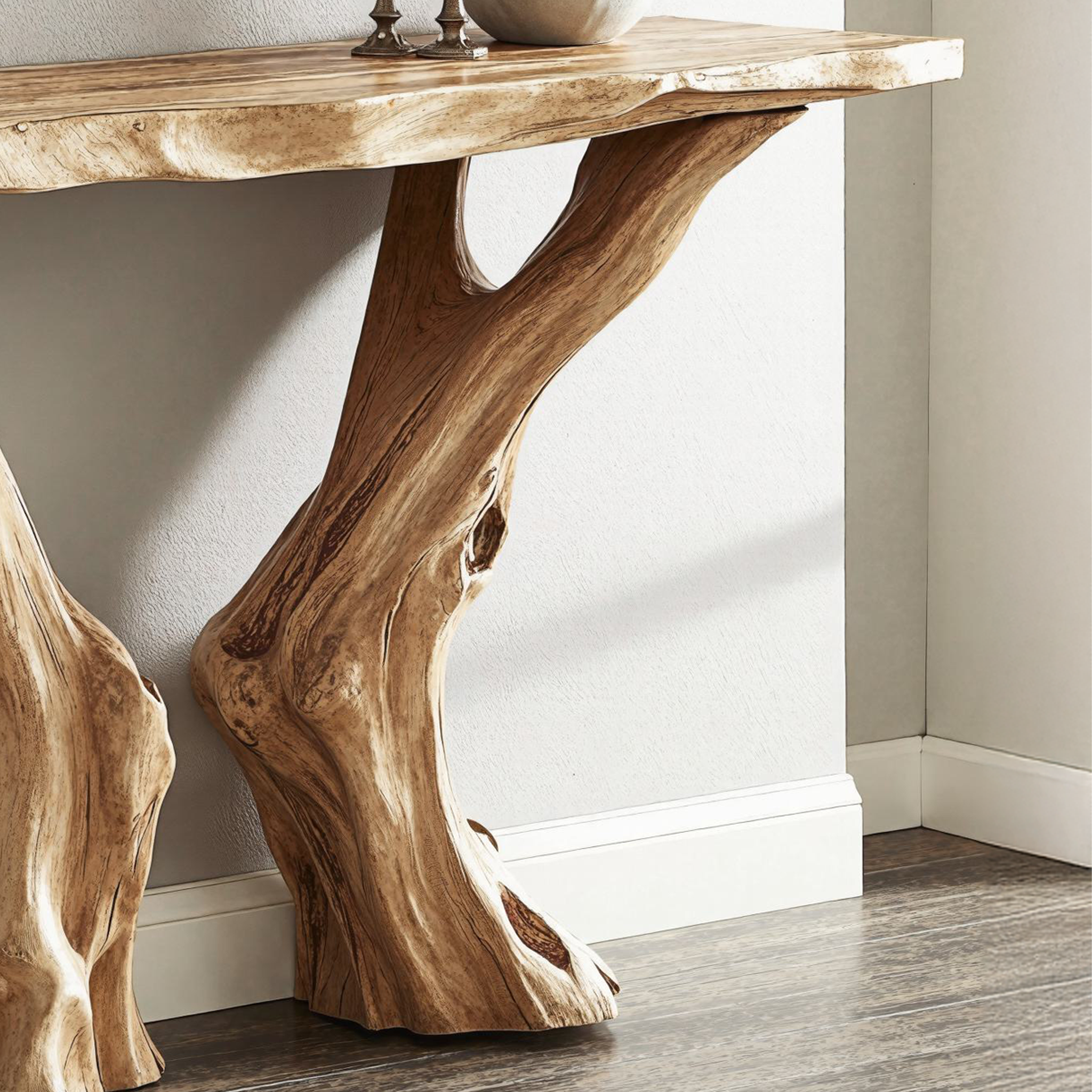 Live Edge Rustic Wood Console Table For Stunning Entryways SILDTCS156